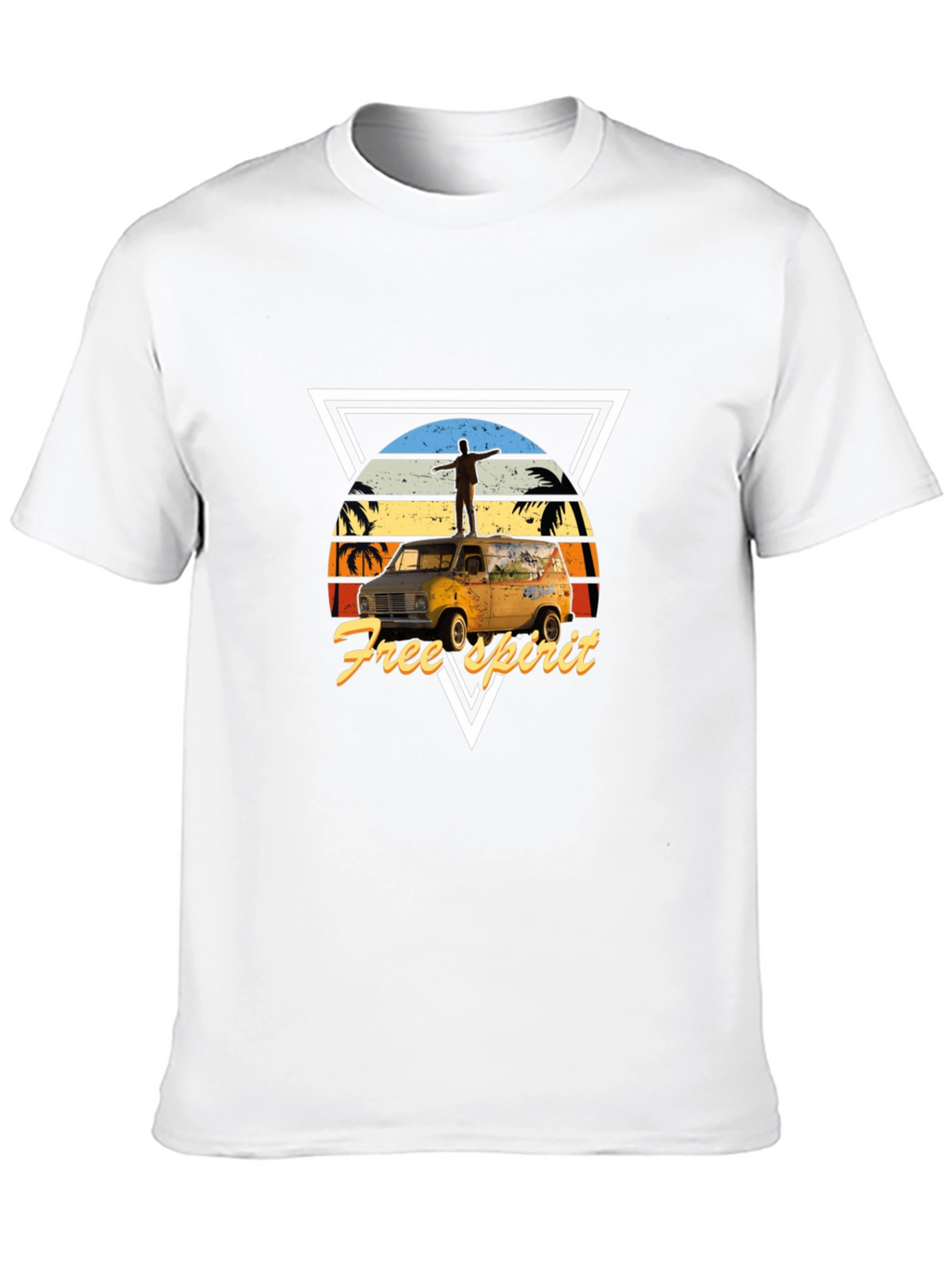 Free Spirit Van Graphic Tee - Black Cotton Blend