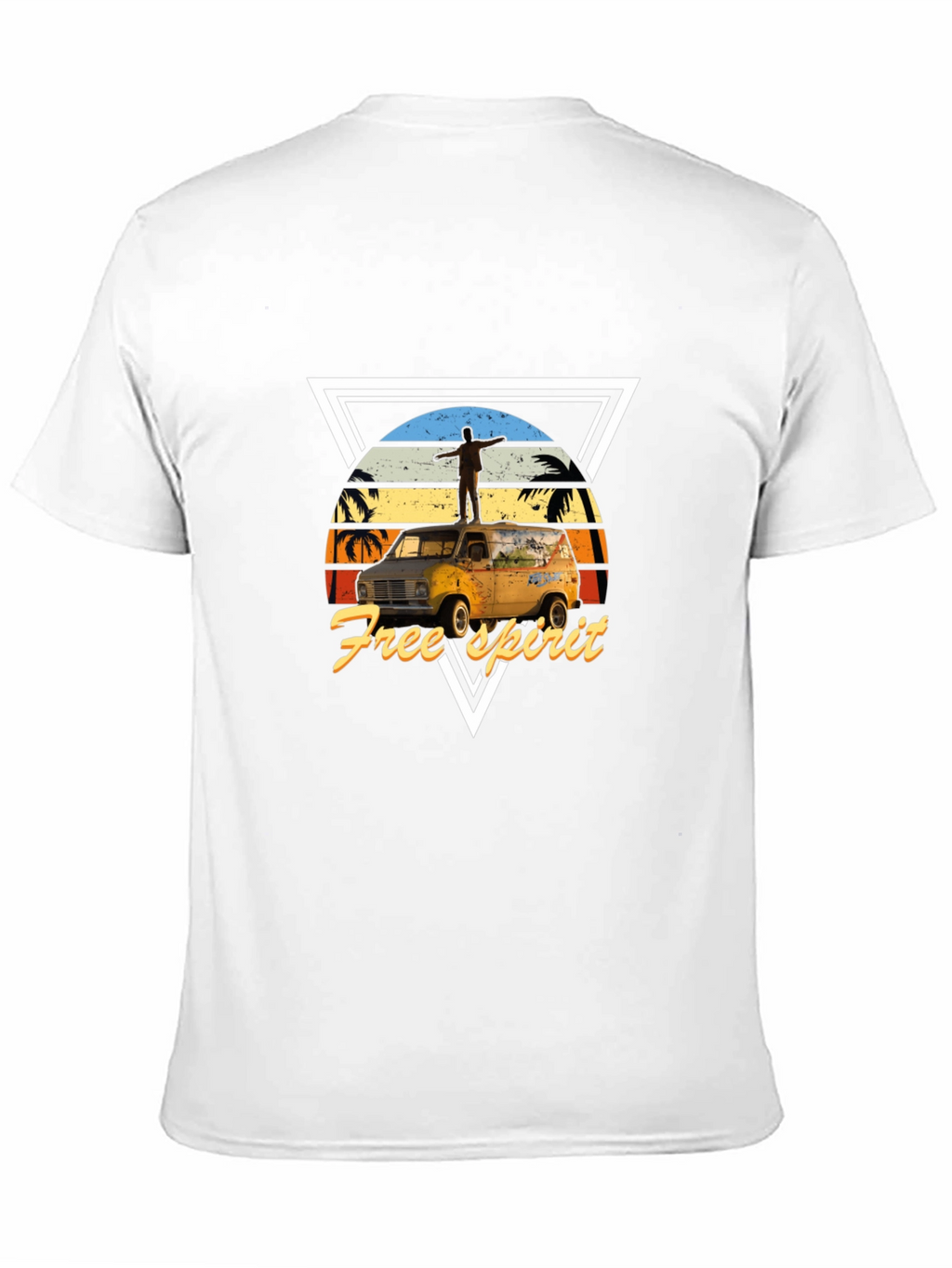 Free Spirit Van Graphic Tee - Black Cotton Blend