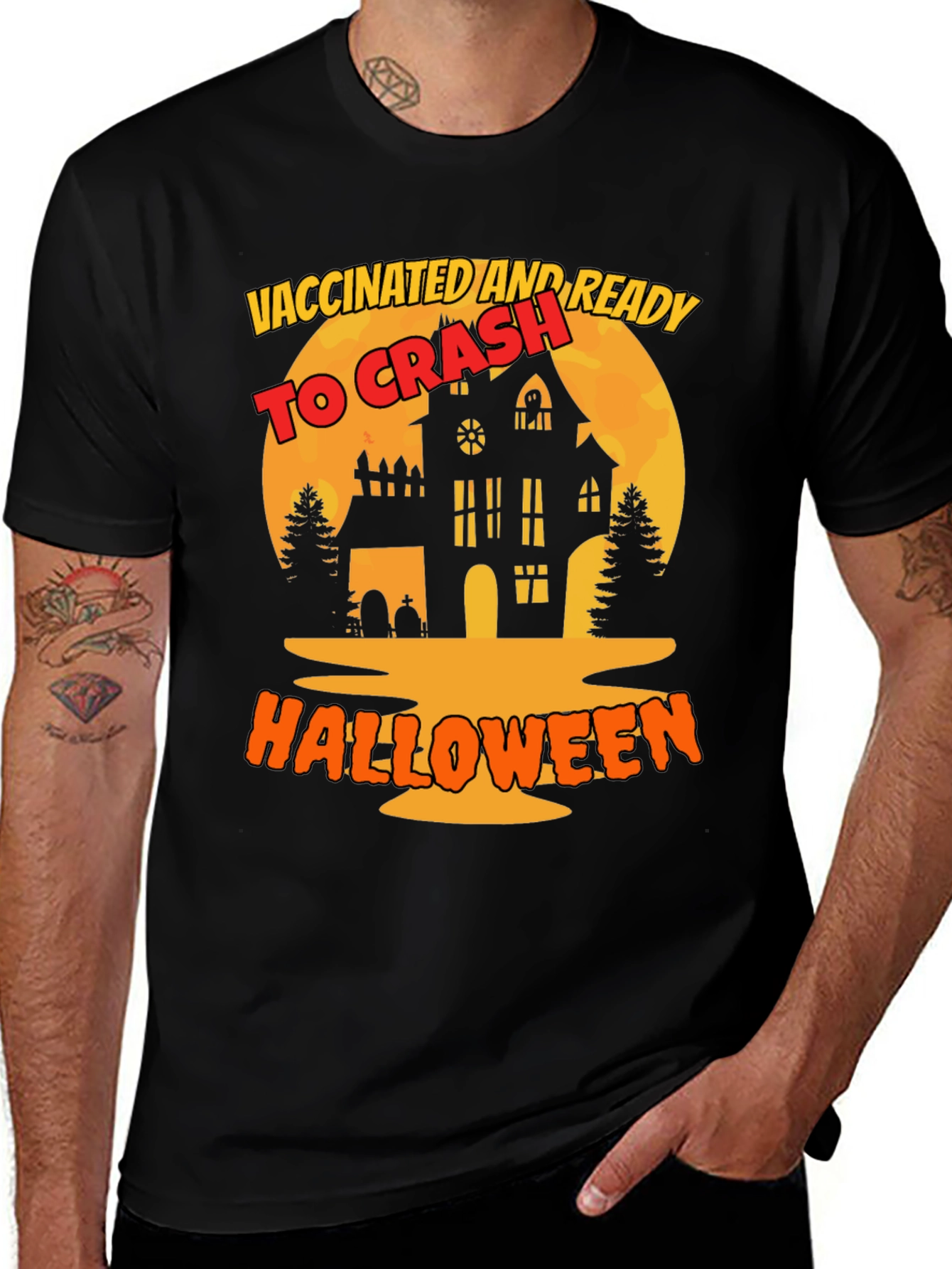 Vaccinated and Ready to Crash Halloween T-Shirt