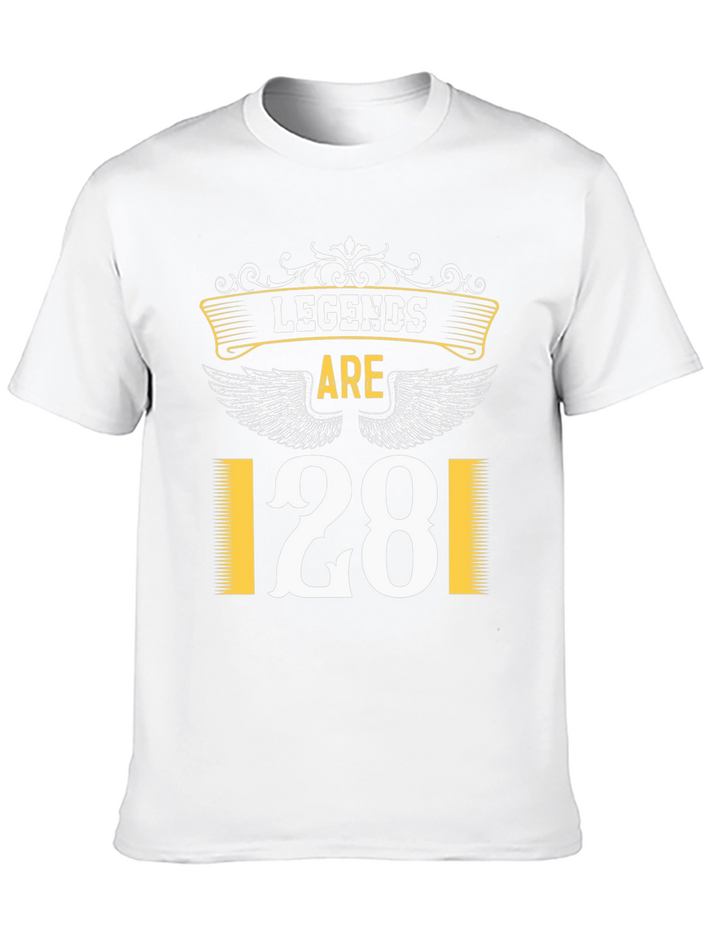 Legends Are 28 T-Shirt Black Tee Birthday Gift