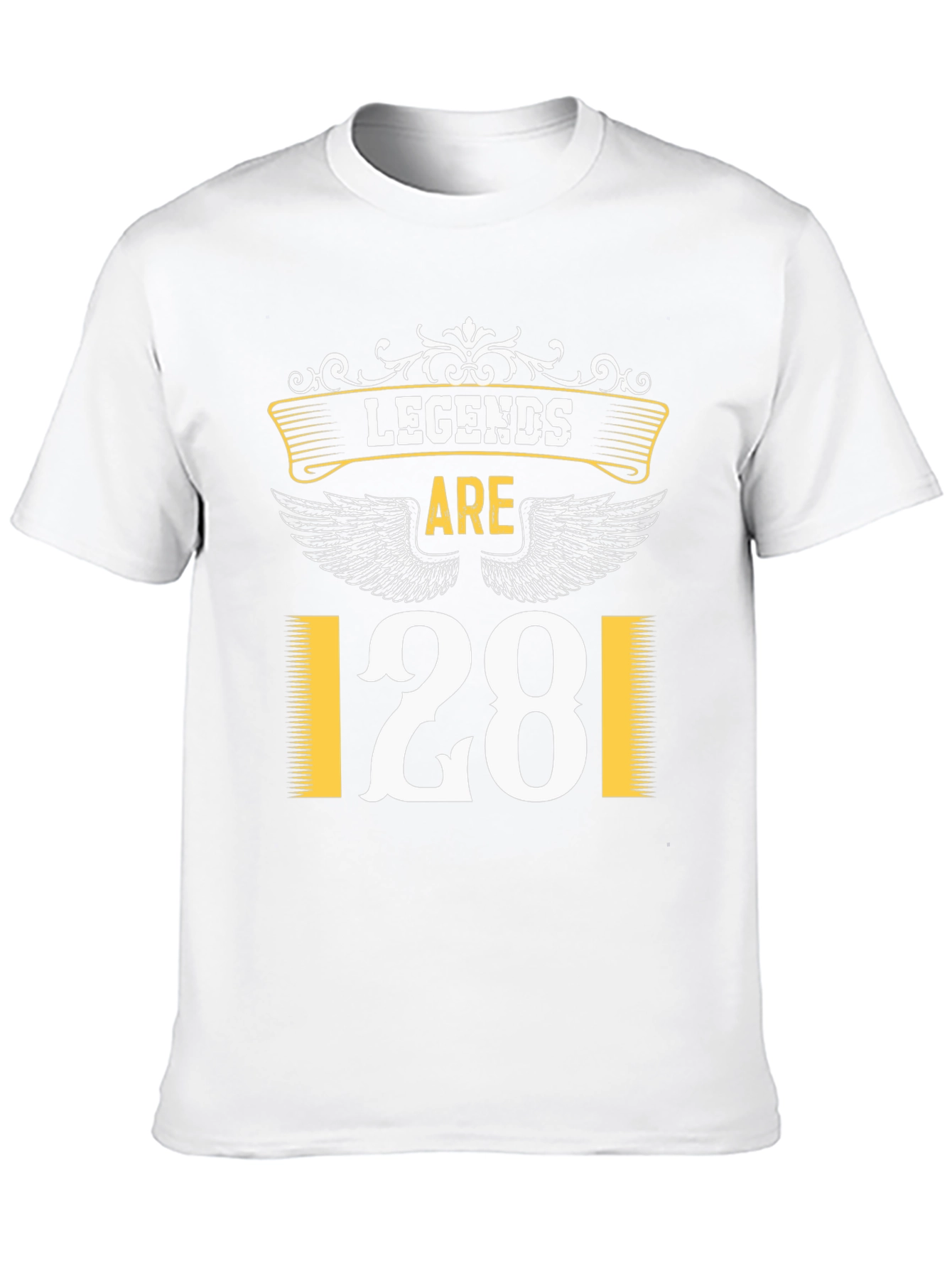 Legends Are 28 T-Shirt Black Tee Birthday Gift
