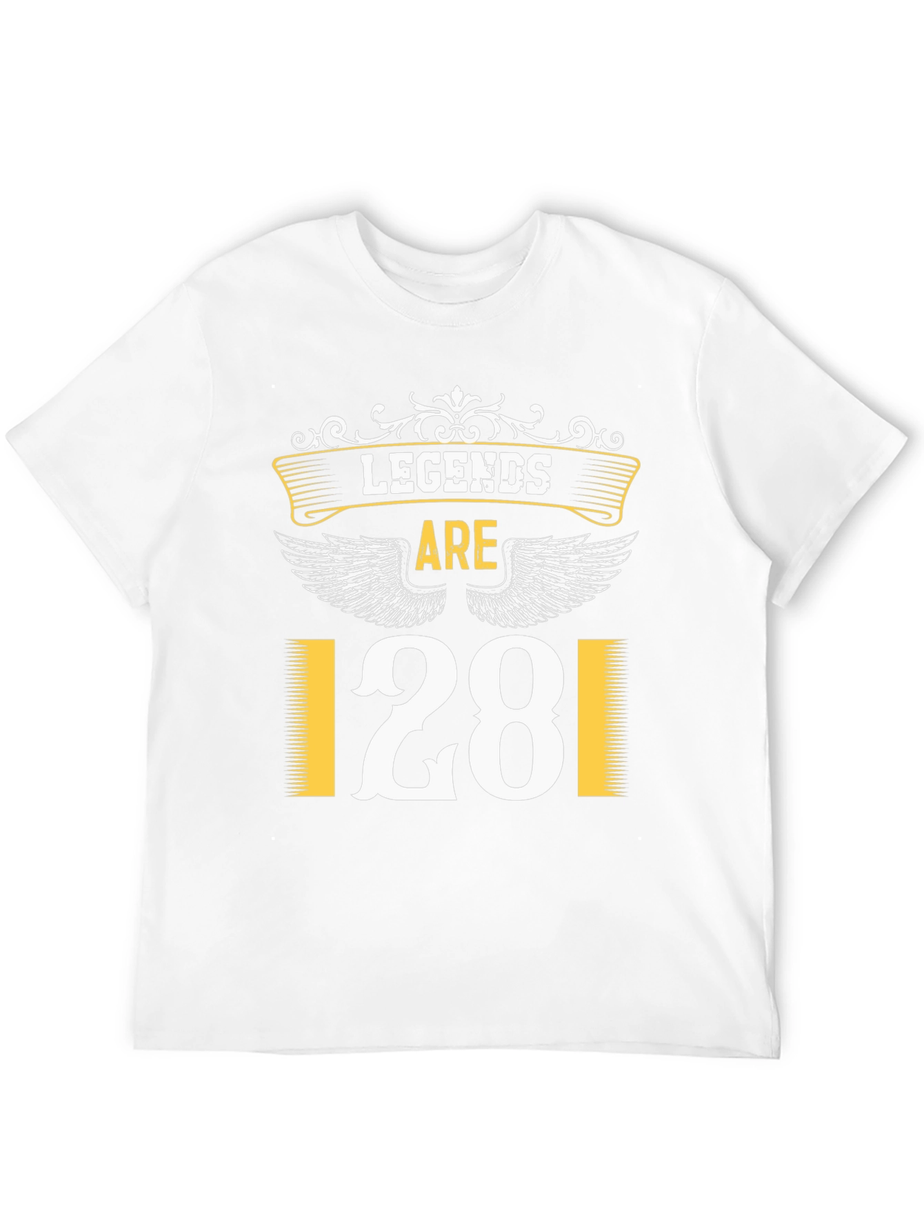 Legends Are 28 T-Shirt Black Tee Birthday Gift