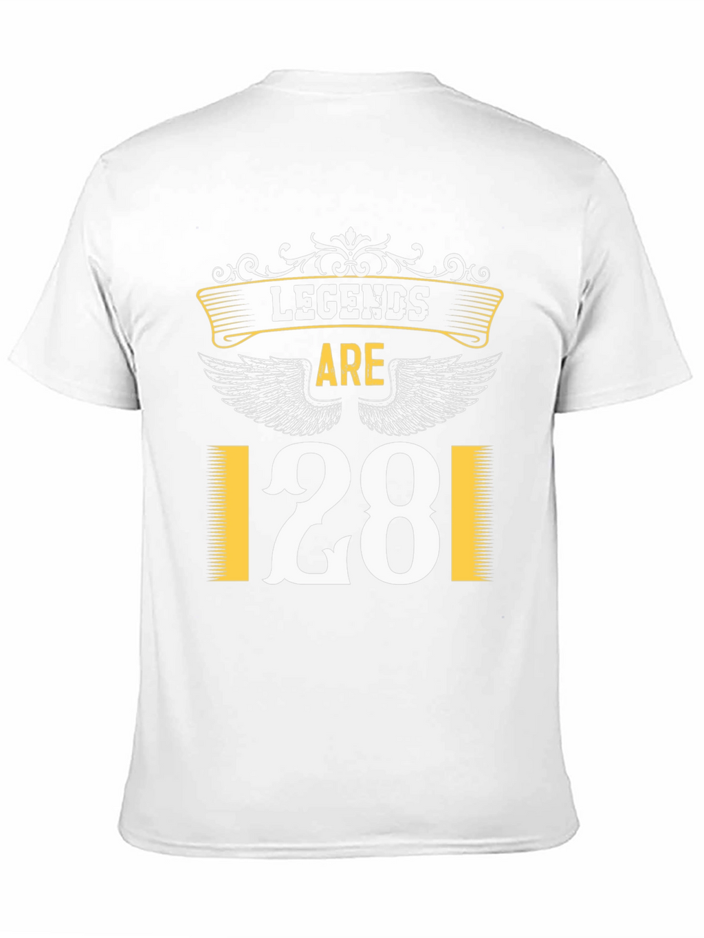 Legends Are 28 T-Shirt Black Tee Birthday Gift