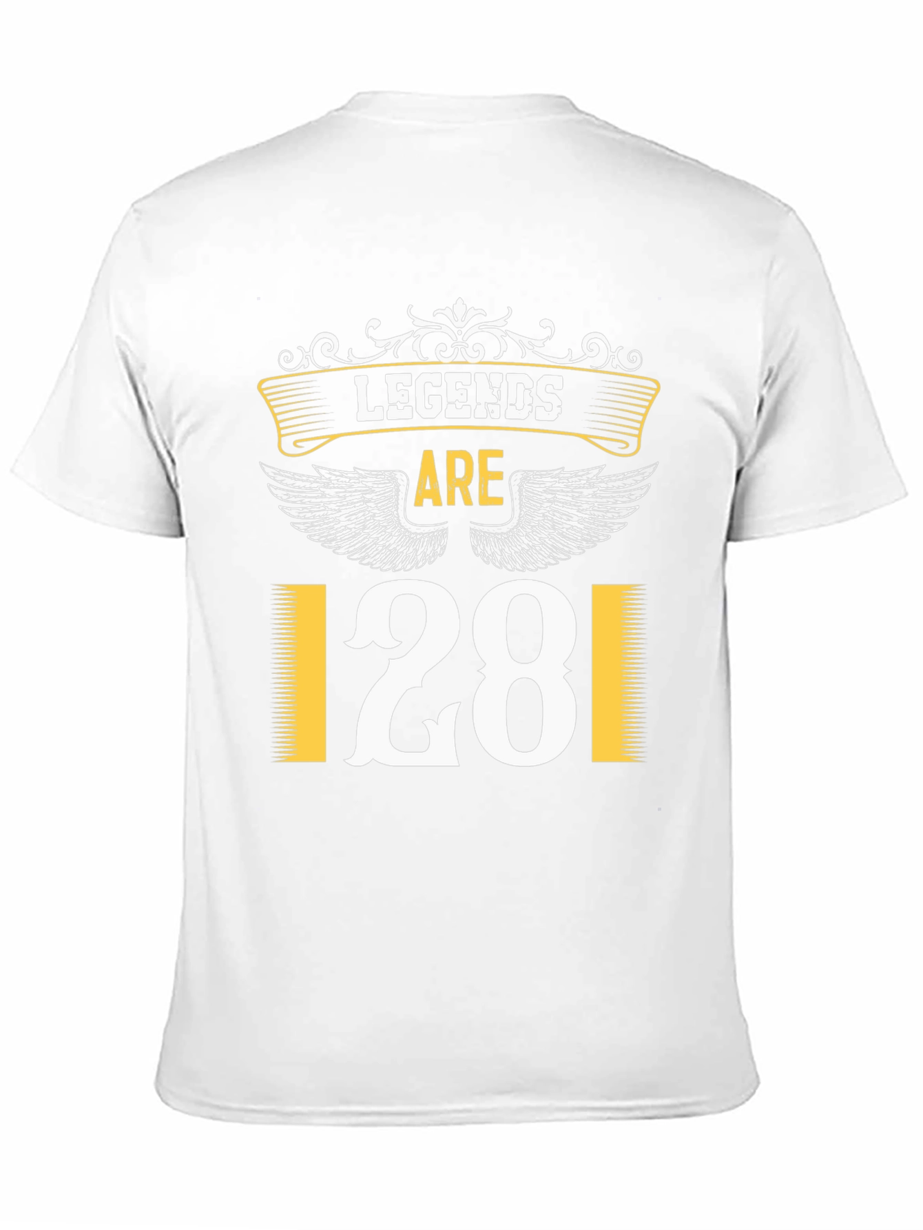 Legends Are 28 T-Shirt Black Tee Birthday Gift