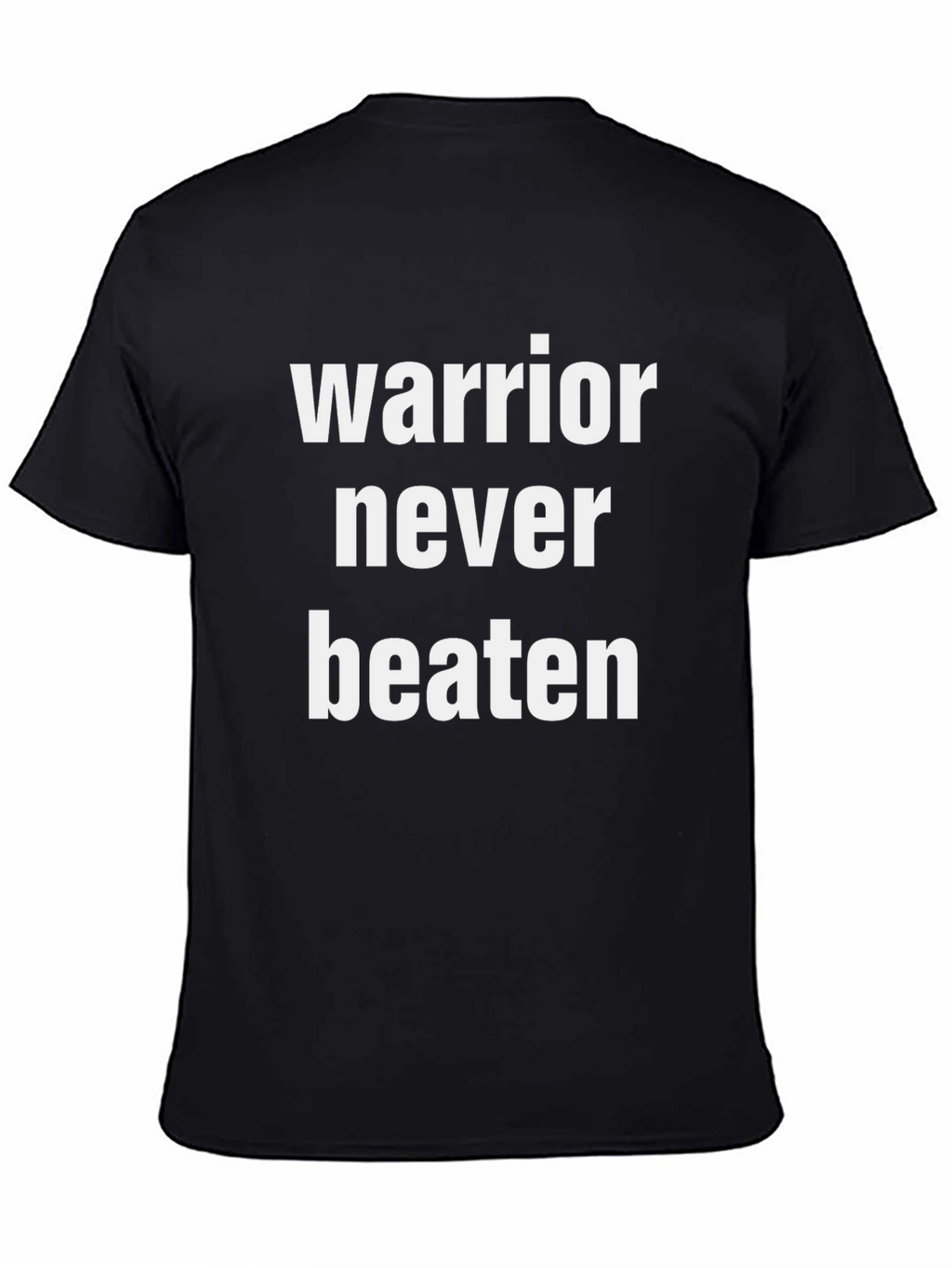 Warrior Never Beaten Black T-Shirt