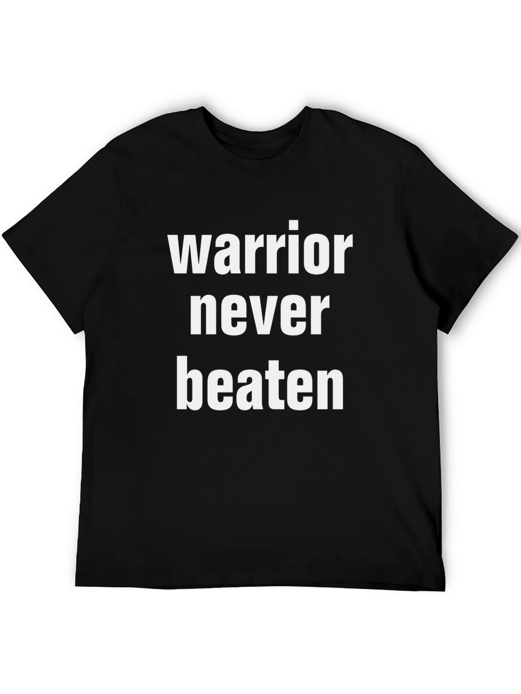 Warrior Never Beaten Black T-Shirt