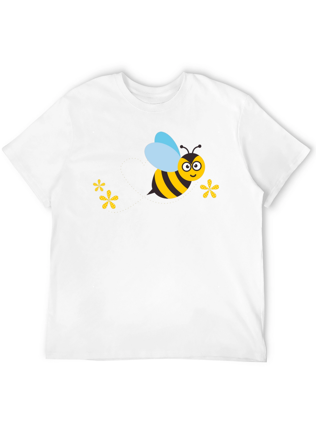 Black T-Shirt with Cartoon Bee Graphic