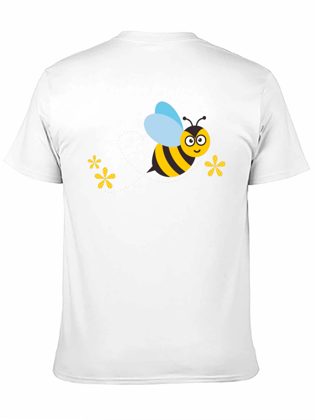Black T-Shirt with Cartoon Bee Graphic
