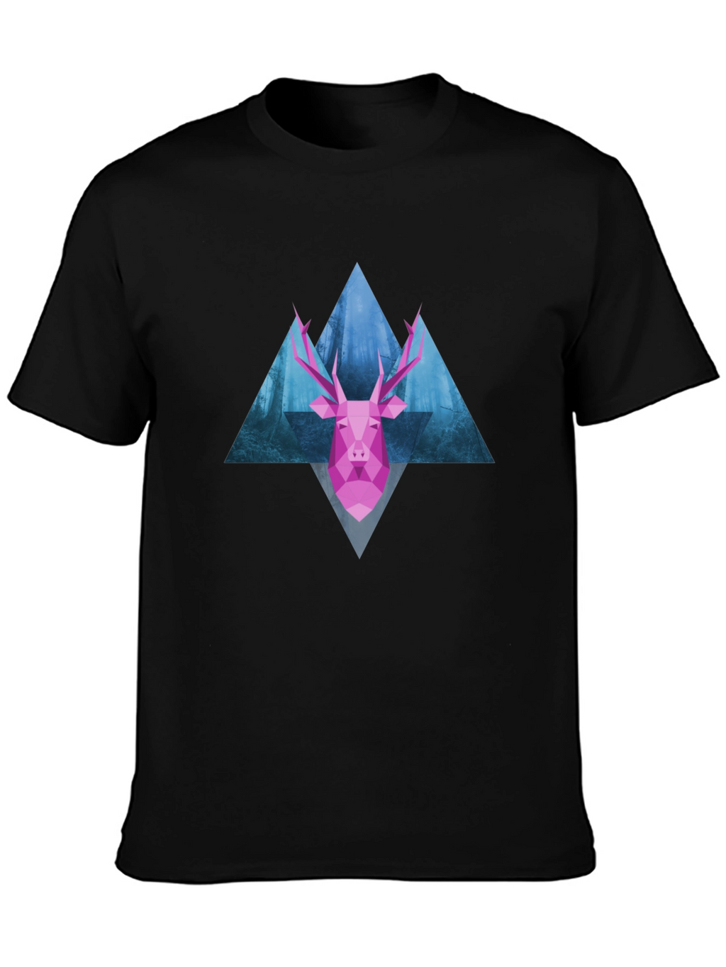 Geometric Deer T-Shirt - Modern Graphic Tee