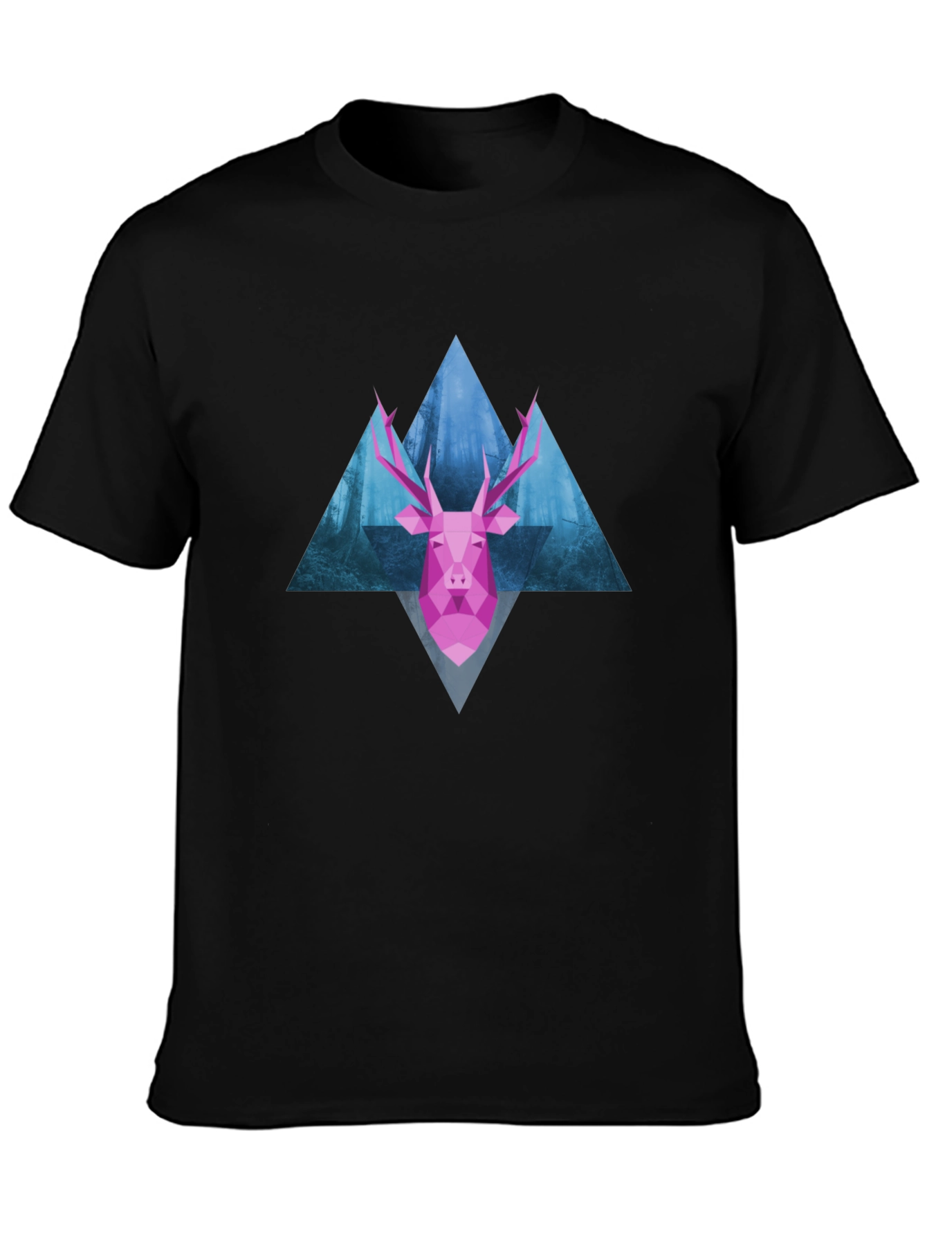 Geometric Deer T-Shirt - Modern Graphic Tee