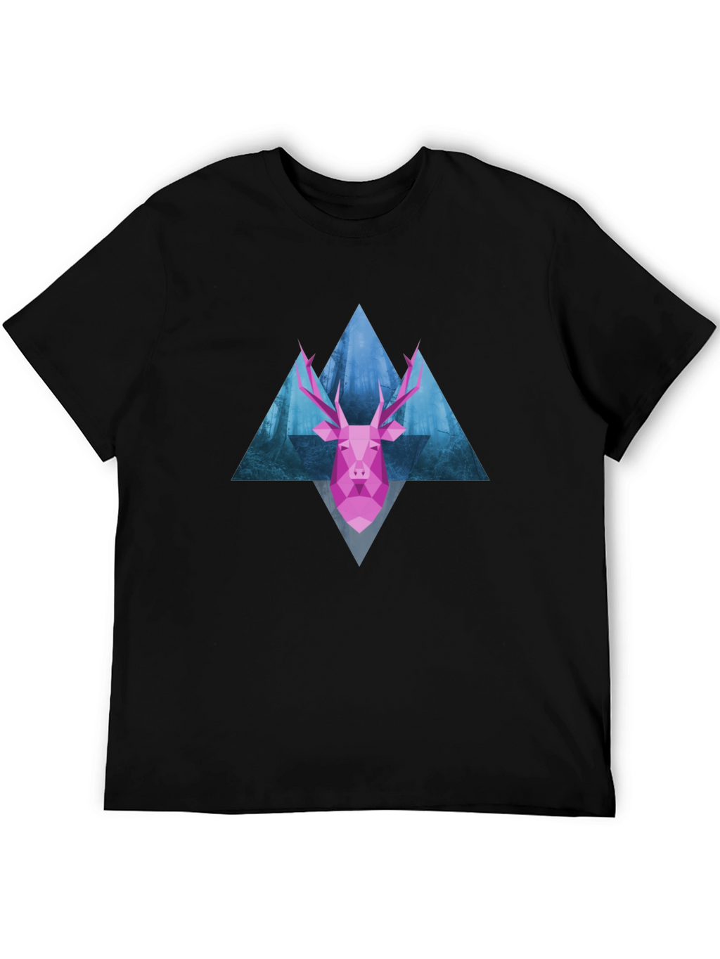 Geometric Deer T-Shirt - Modern Graphic Tee