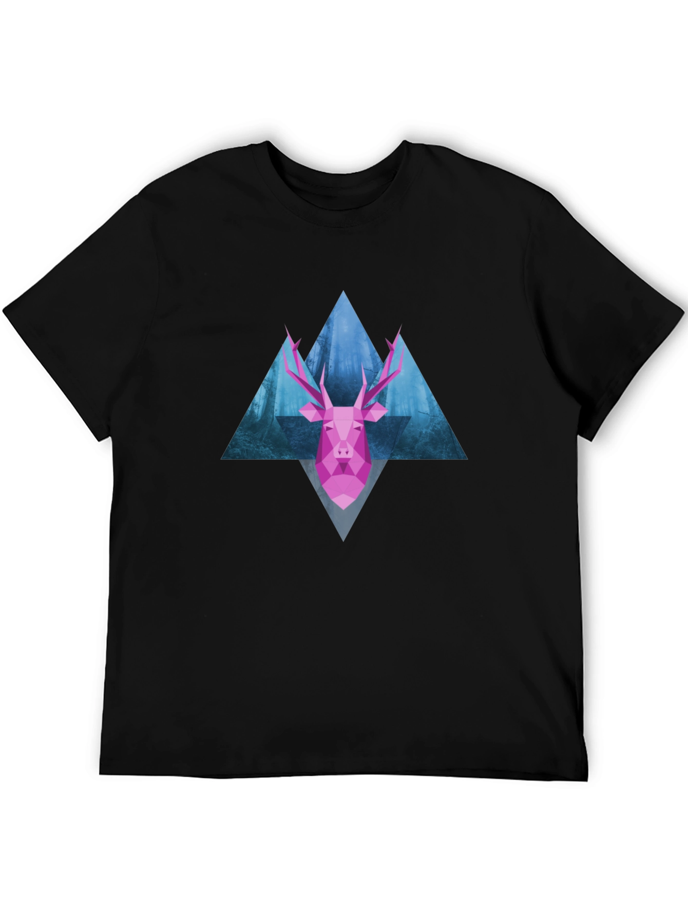 Geometric Deer T-Shirt - Modern Graphic Tee