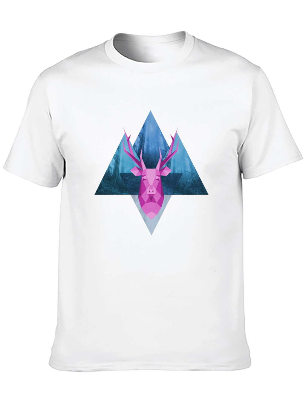 Geometric Deer T-Shirt - Modern Graphic Tee