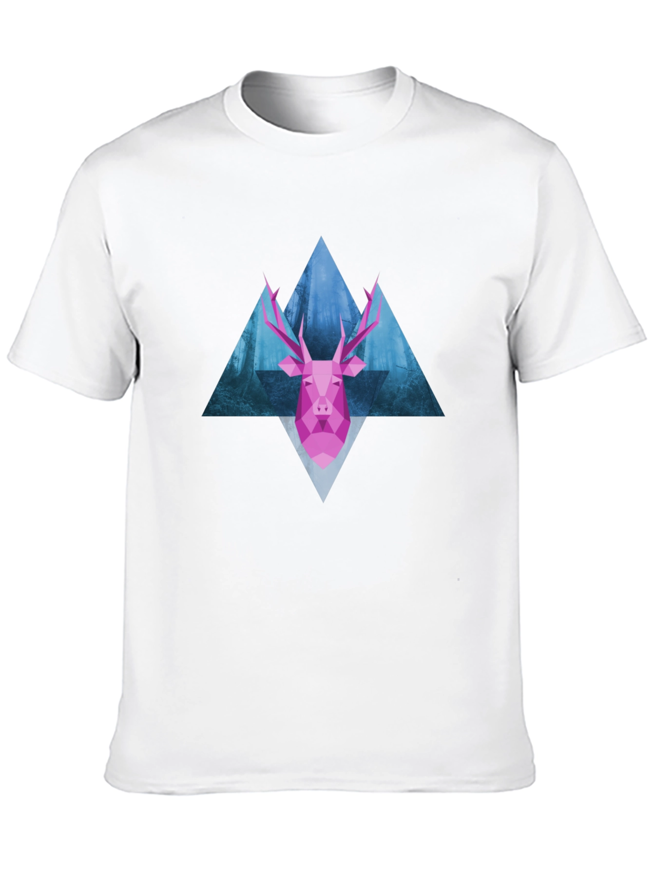 Geometric Deer T-Shirt - Modern Graphic Tee