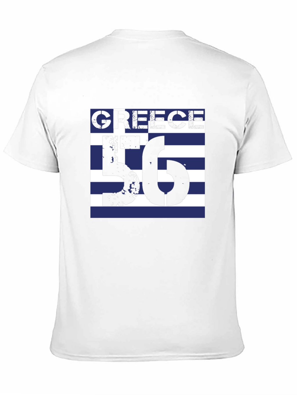 Greece Flag T-Shirt - Black Cotton Tee