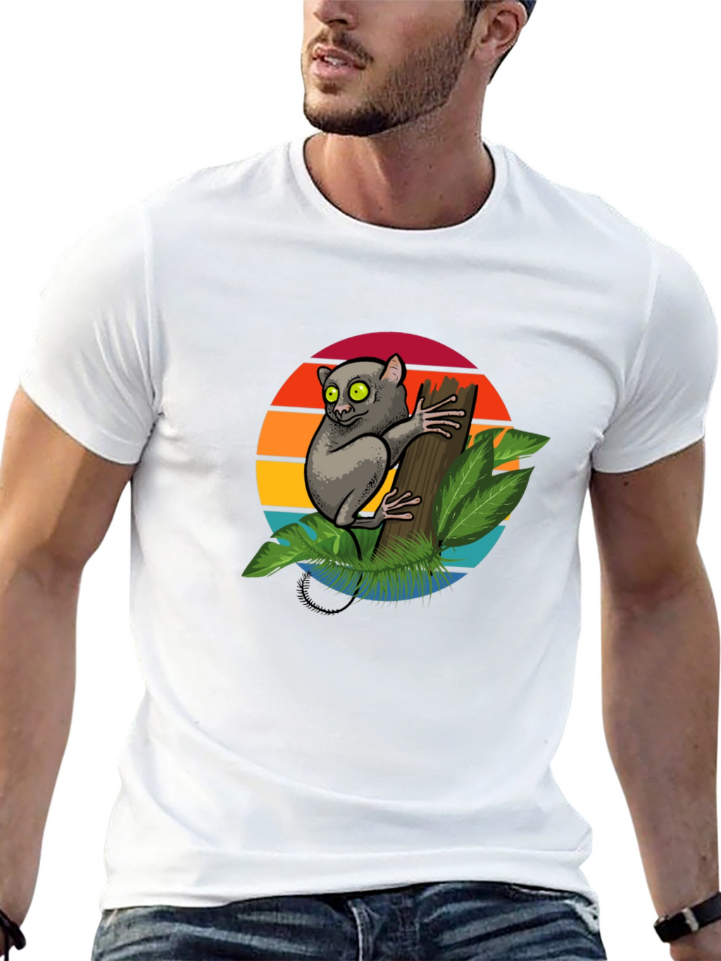 Tarsier Graphic Tee - Sunset Design