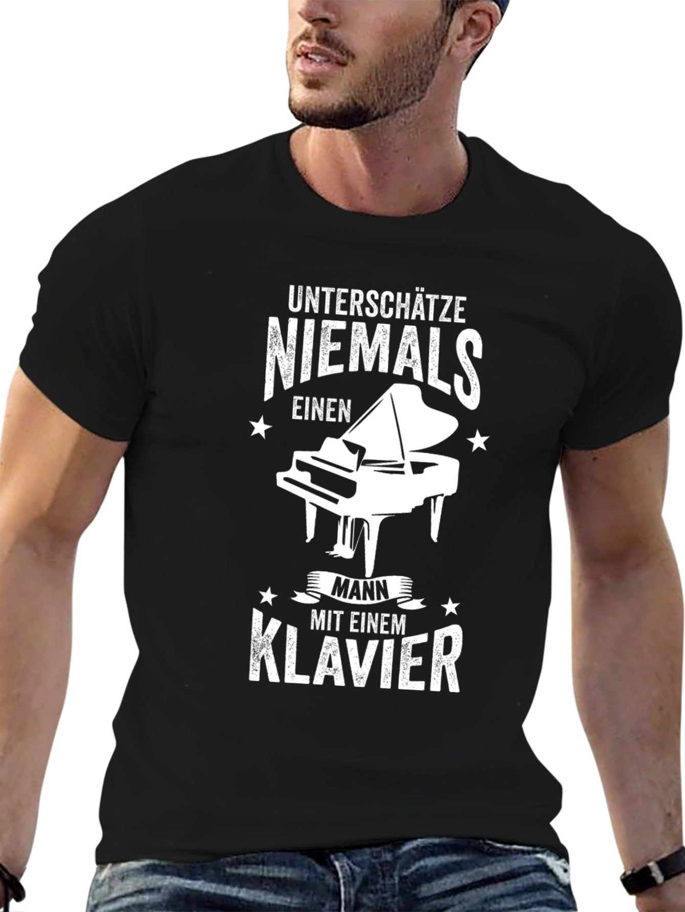 Unterschätze Niemals Klavier T-Shirt