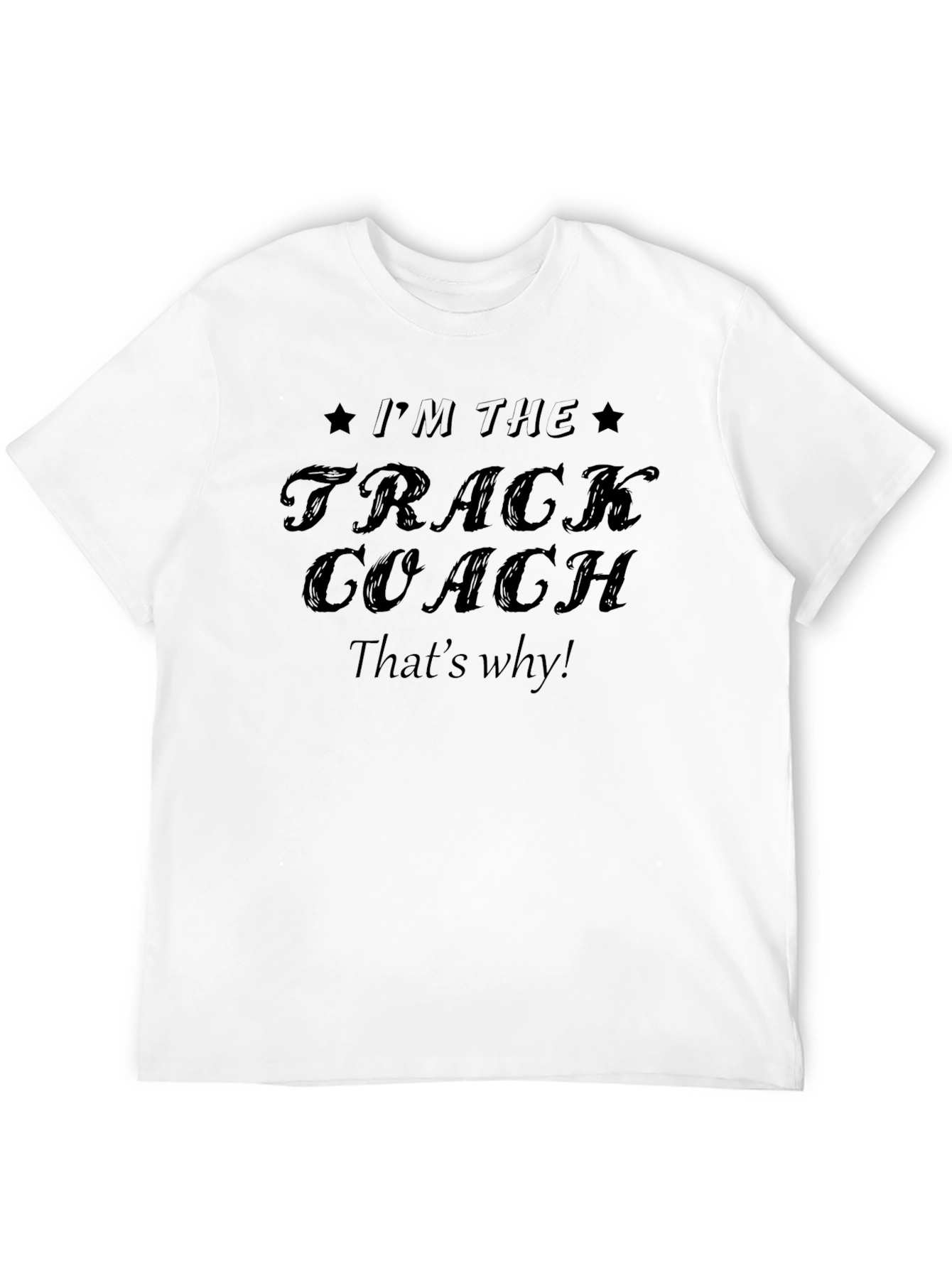 Track Coach Black Graphic Tee