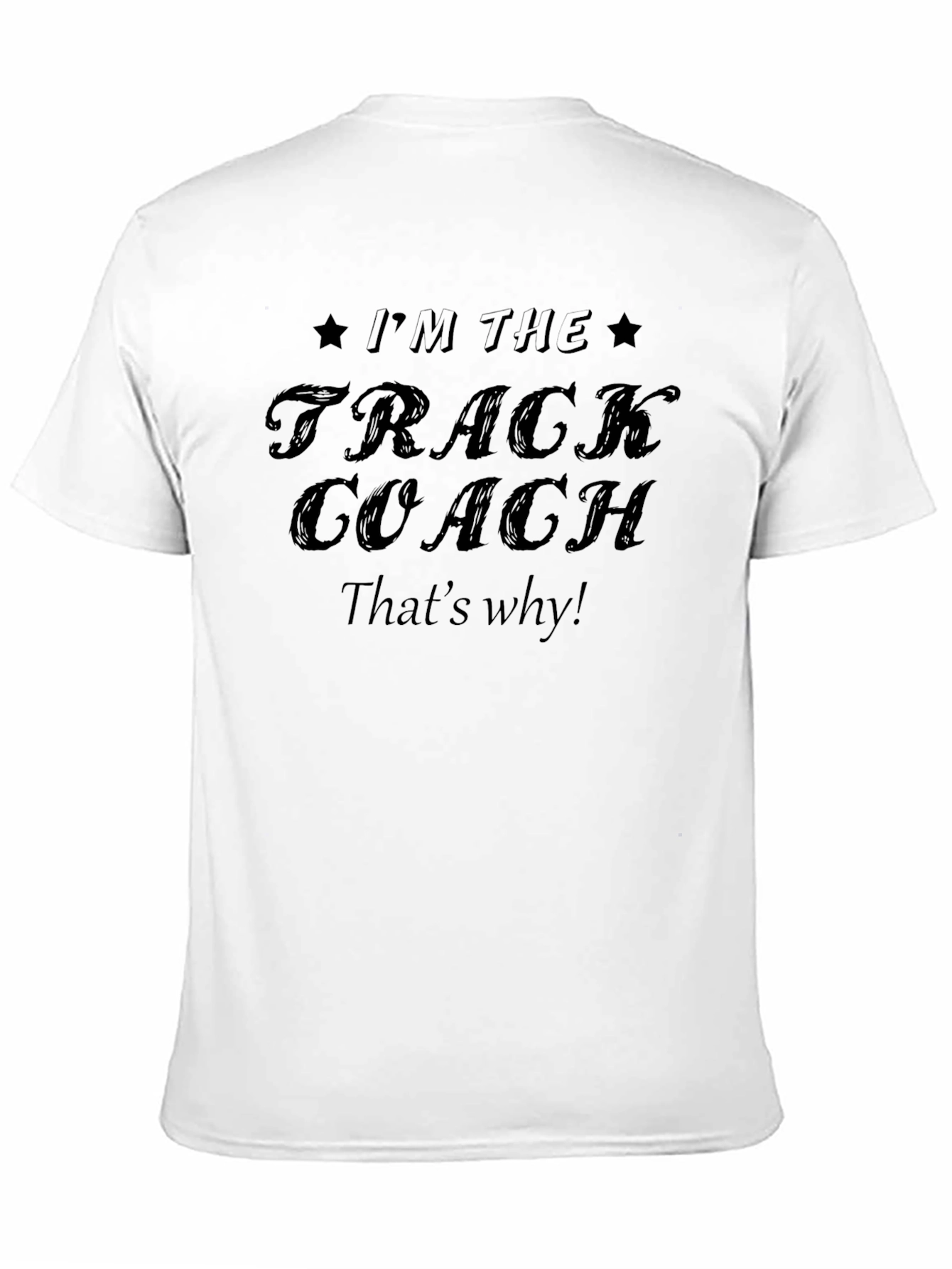 Track Coach Black Graphic Tee
