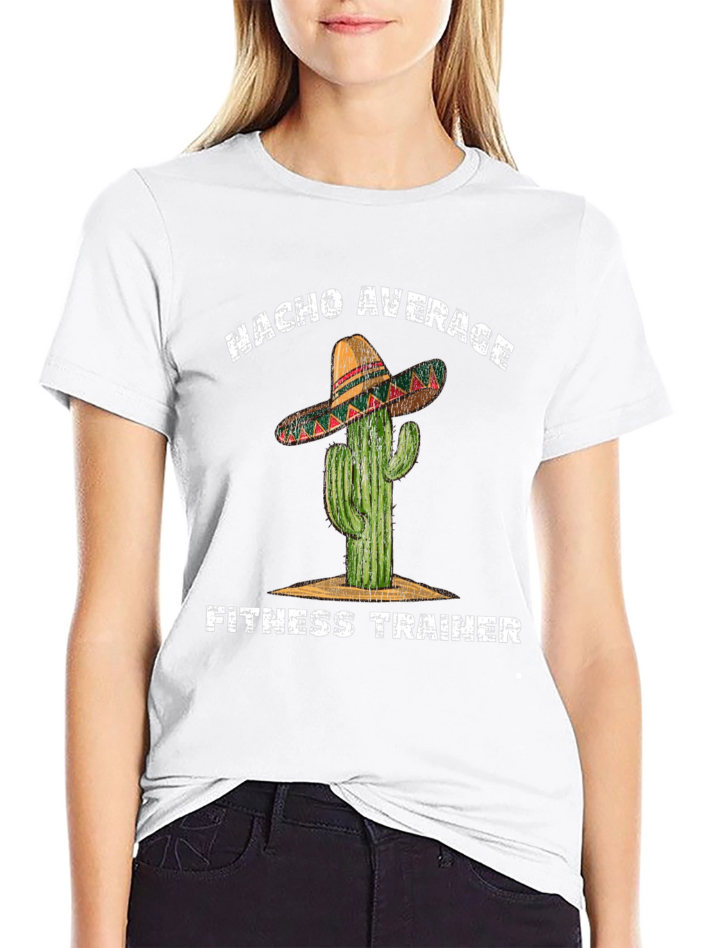 Nacho Average Fitness Trainer T-Shirt - Cactus Sombrero