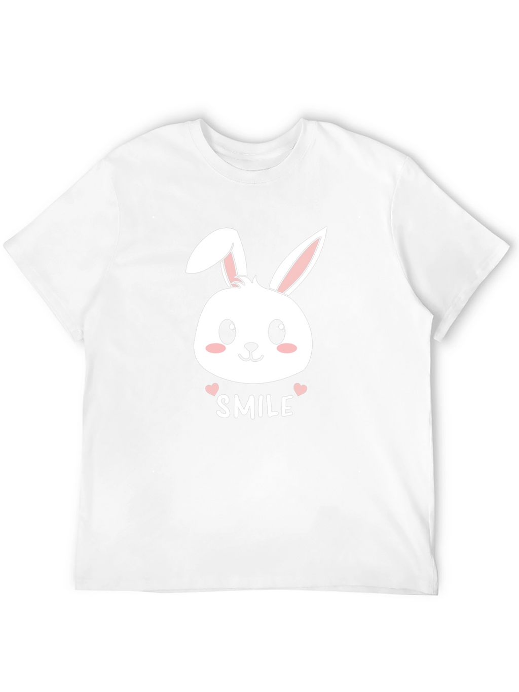 Cute Bunny Smile T-Shirt - Mens Black Graphic Tee