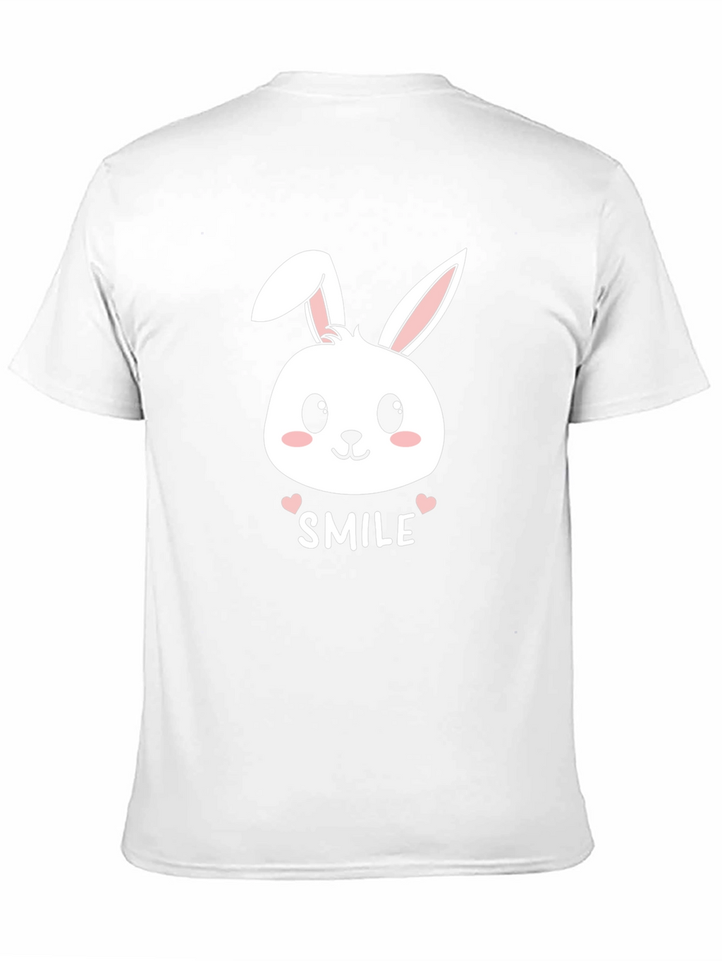 Cute Bunny Smile T-Shirt - Mens Black Graphic Tee