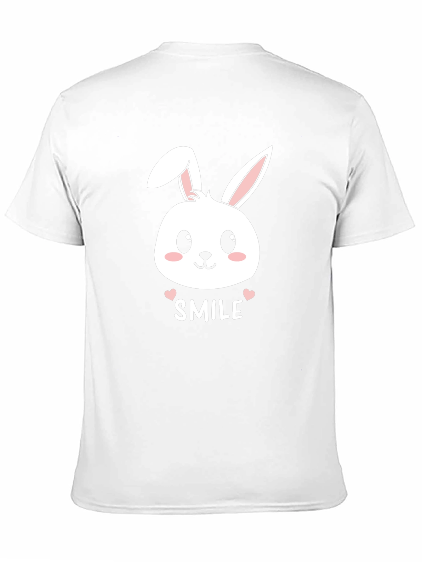 Cute Bunny Smile T-Shirt - Mens Black Graphic Tee