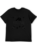 Papa Bear Graphic Tee - Black Cotton Blend