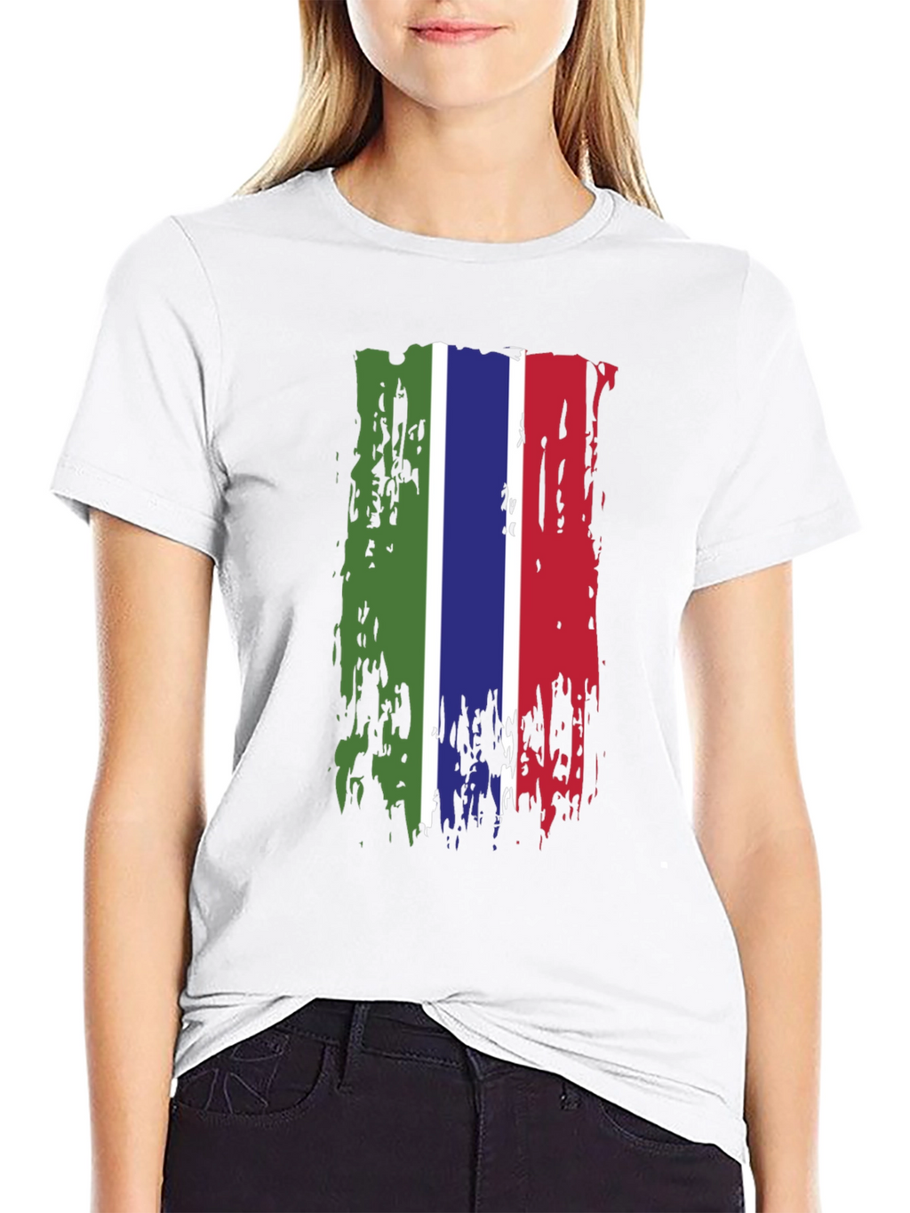 Gambia Flag Grunge T-Shirt