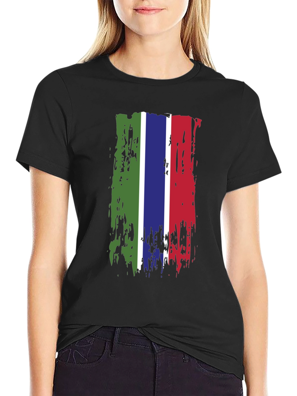 Gambia Flag Grunge T-Shirt
