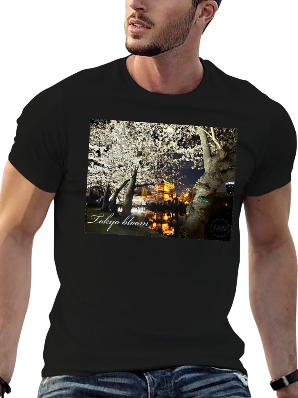 Tokyo Bloom Black T-Shirt