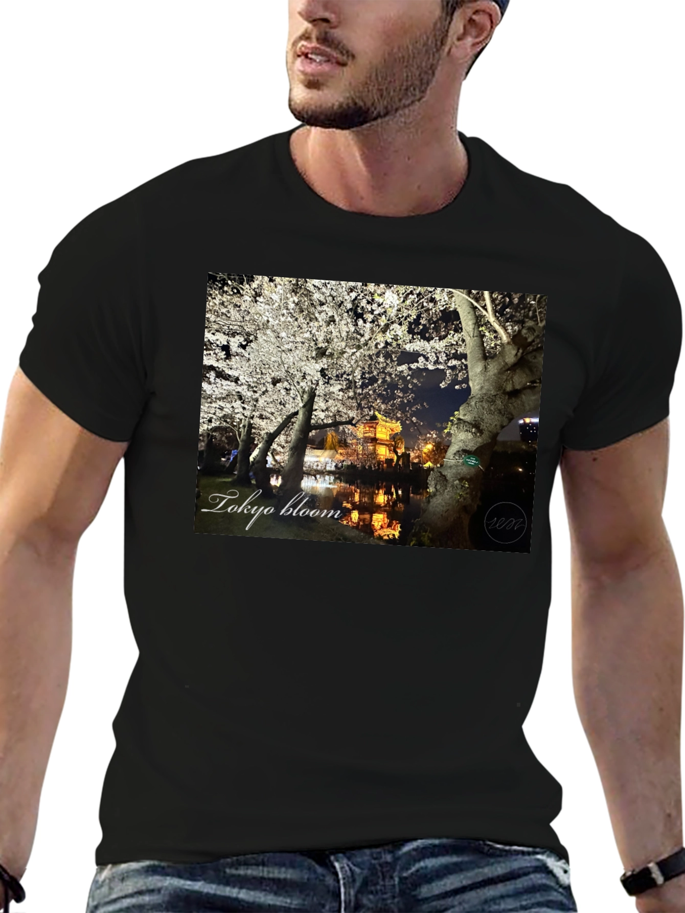 Tokyo Bloom Black T-Shirt