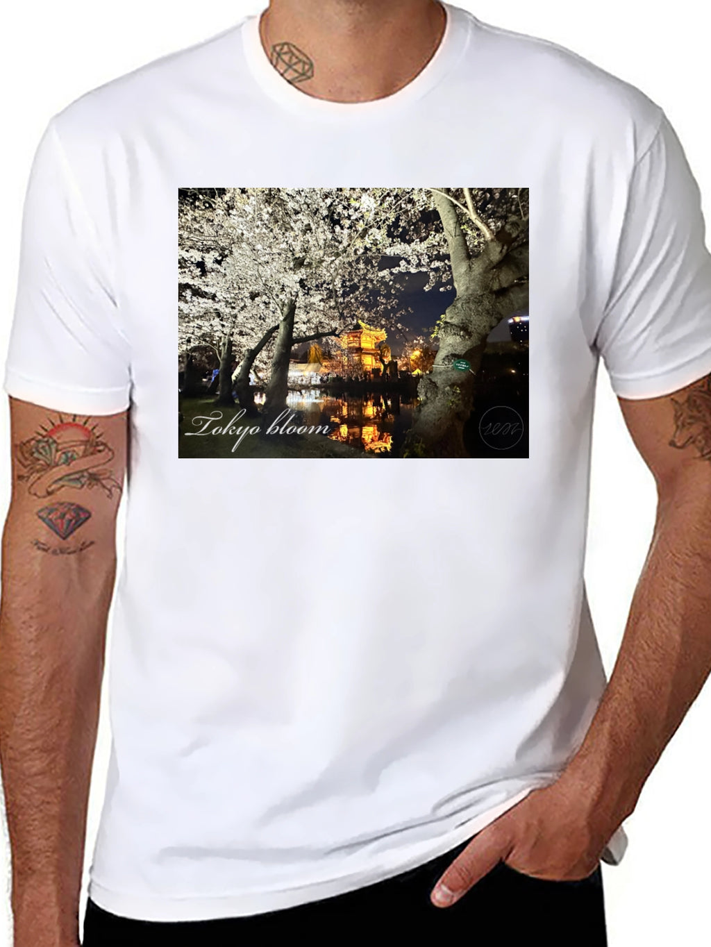 Tokyo Bloom Black T-Shirt