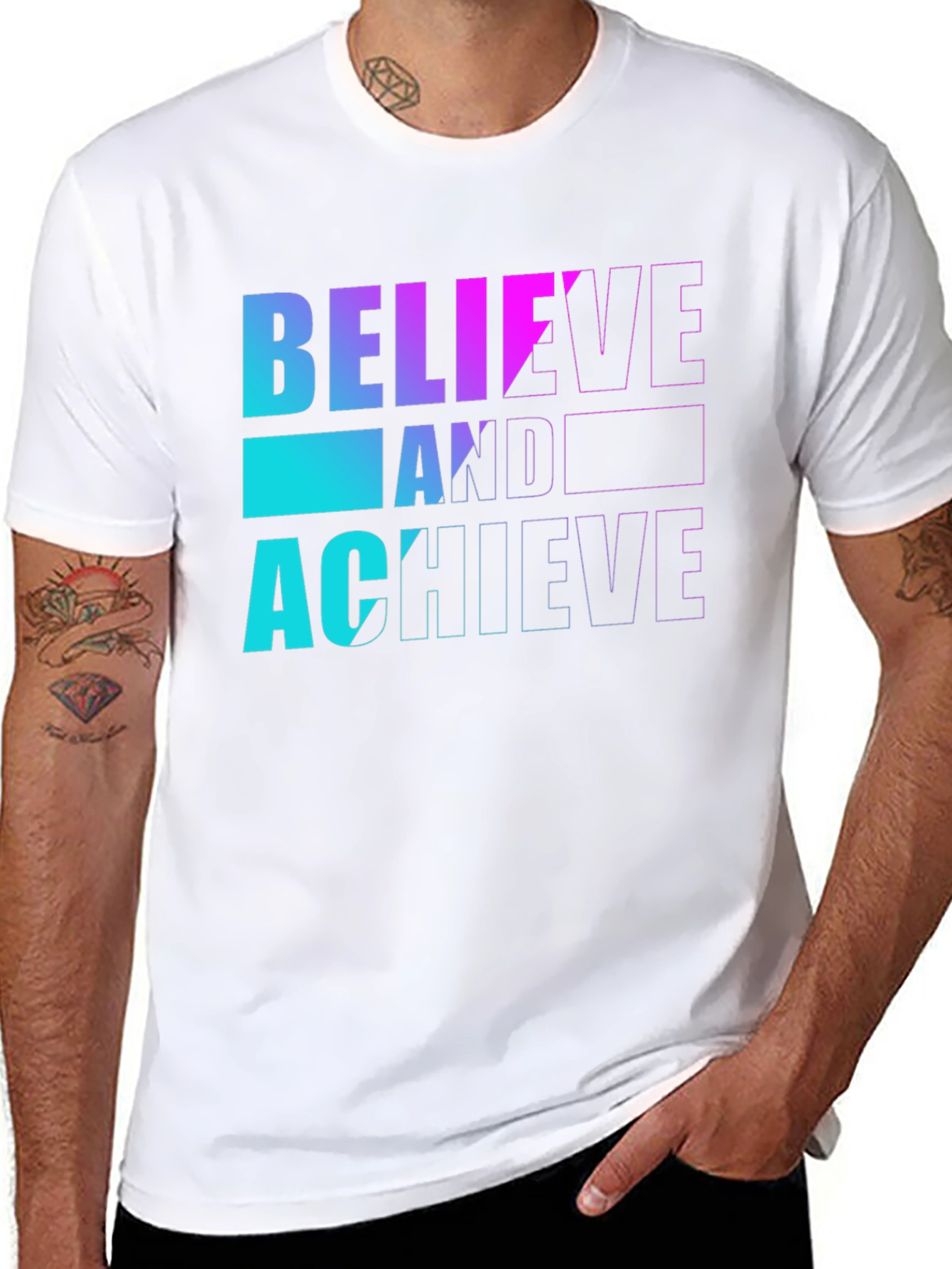 Believe and Achieve Graphic T-Shirt