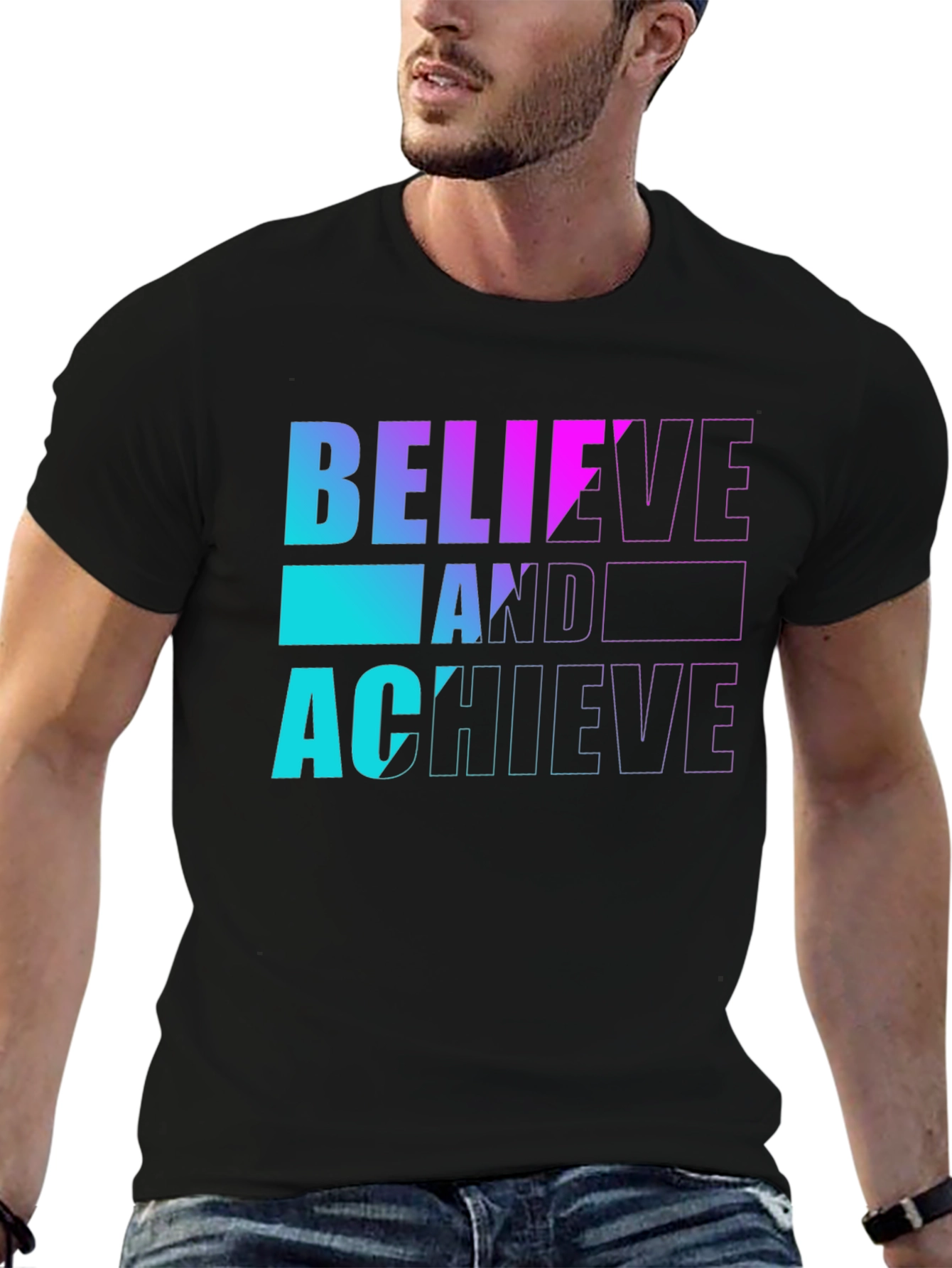 Believe and Achieve Graphic T-Shirt