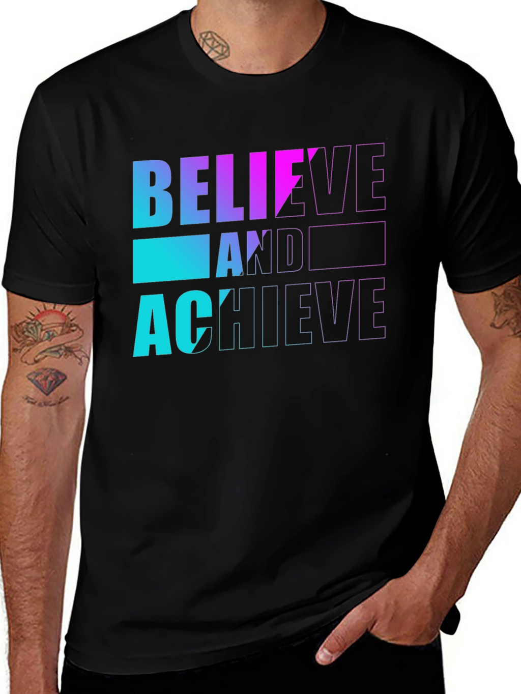 Believe and Achieve Graphic T-Shirt