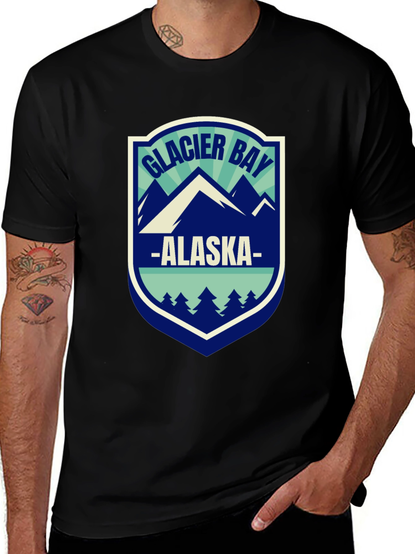 Glacier Bay Alaska Tee - Nature Graphic T-Shirt