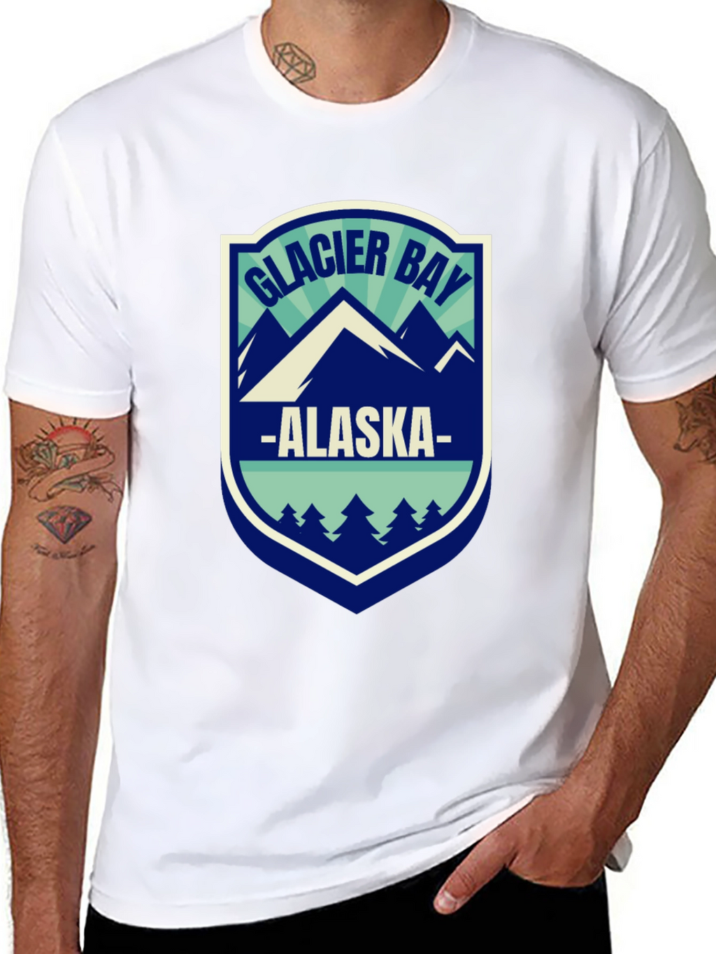 Glacier Bay Alaska Tee - Nature Graphic T-Shirt