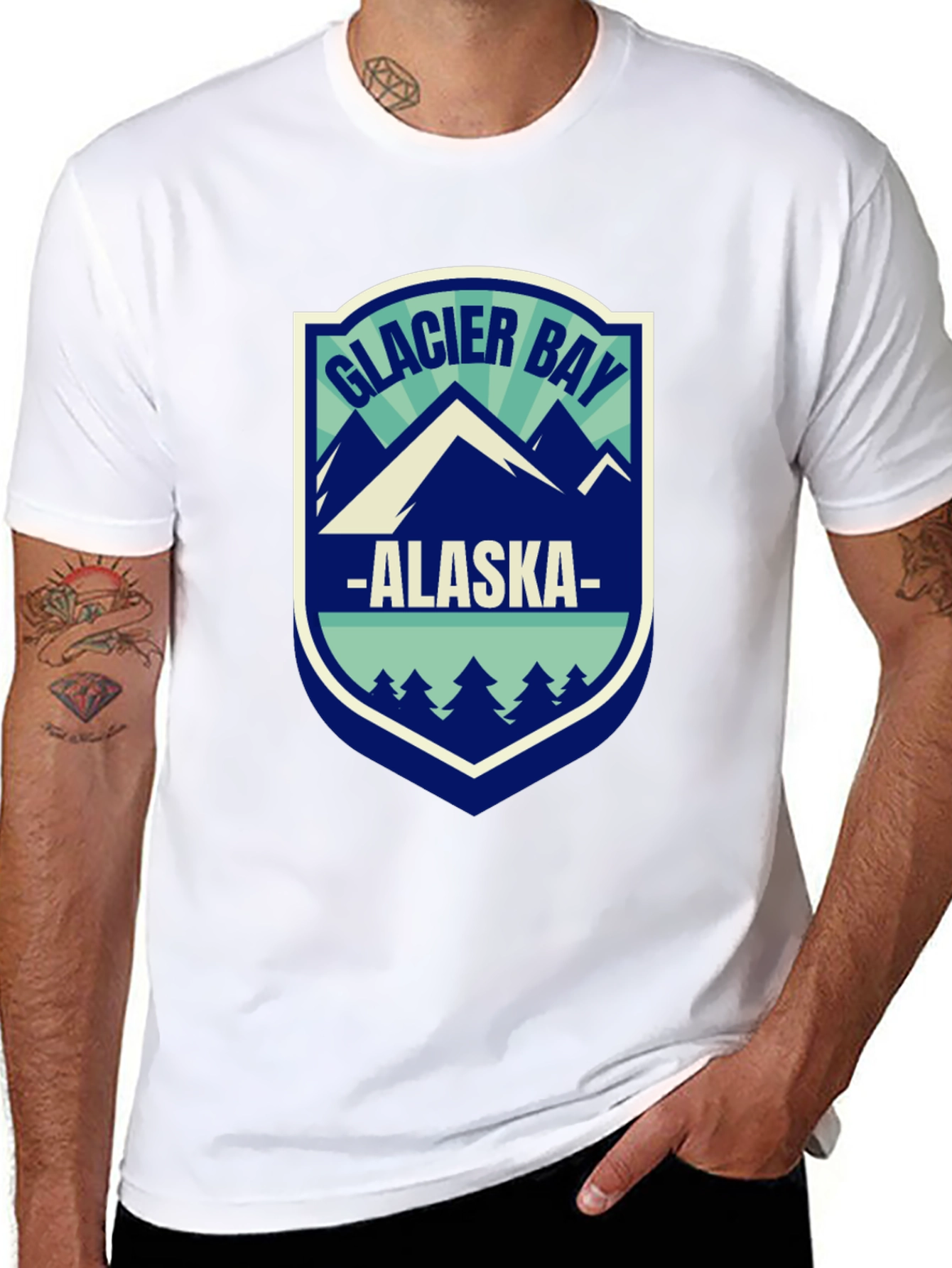 Glacier Bay Alaska Tee - Nature Graphic T-Shirt