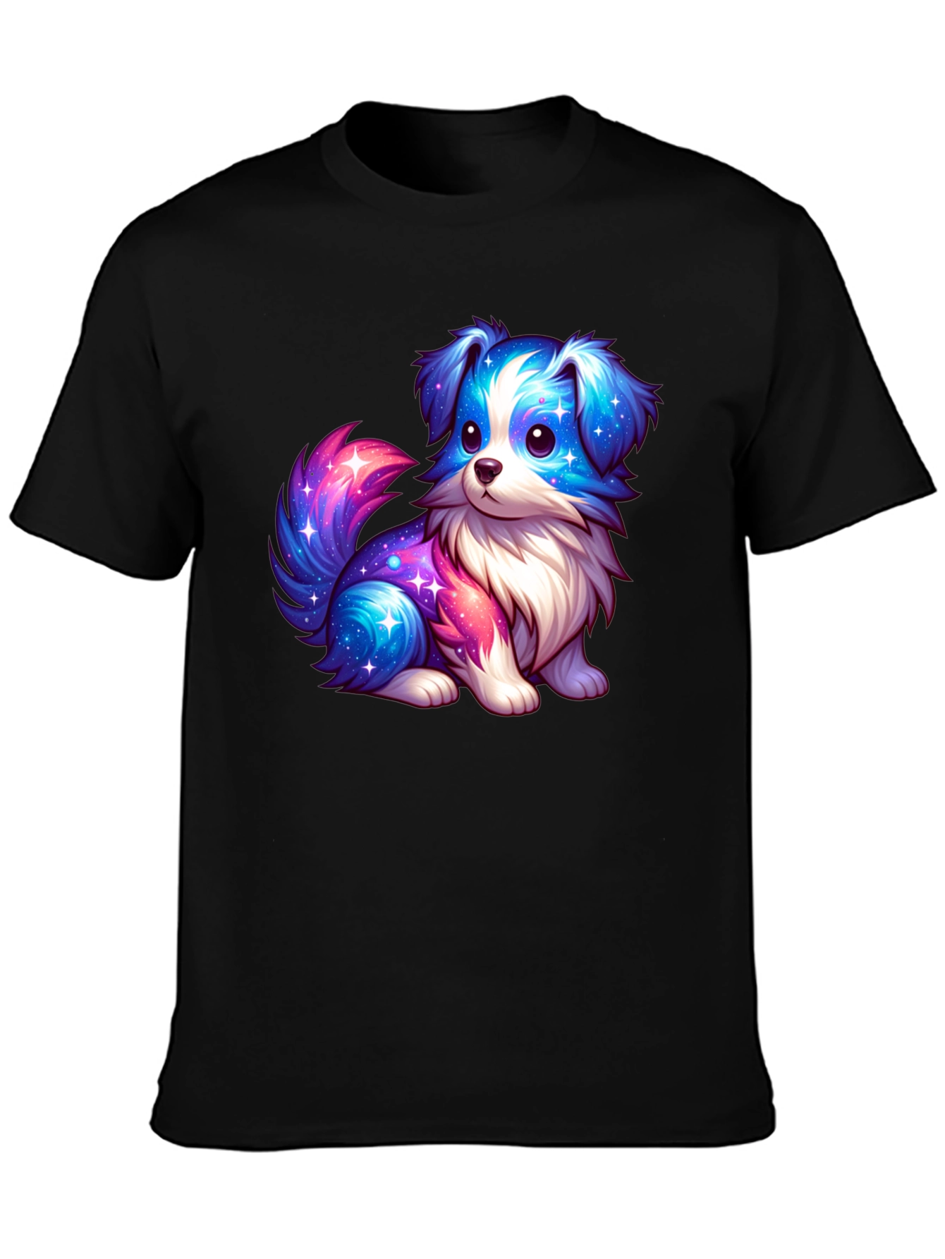 Cute Galaxy Puppy Graphic T-Shirt
