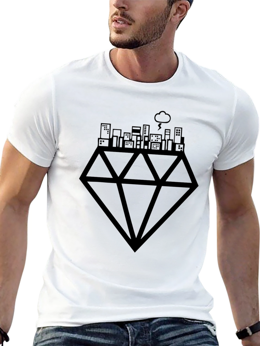 City Diamond Black T-Shirt