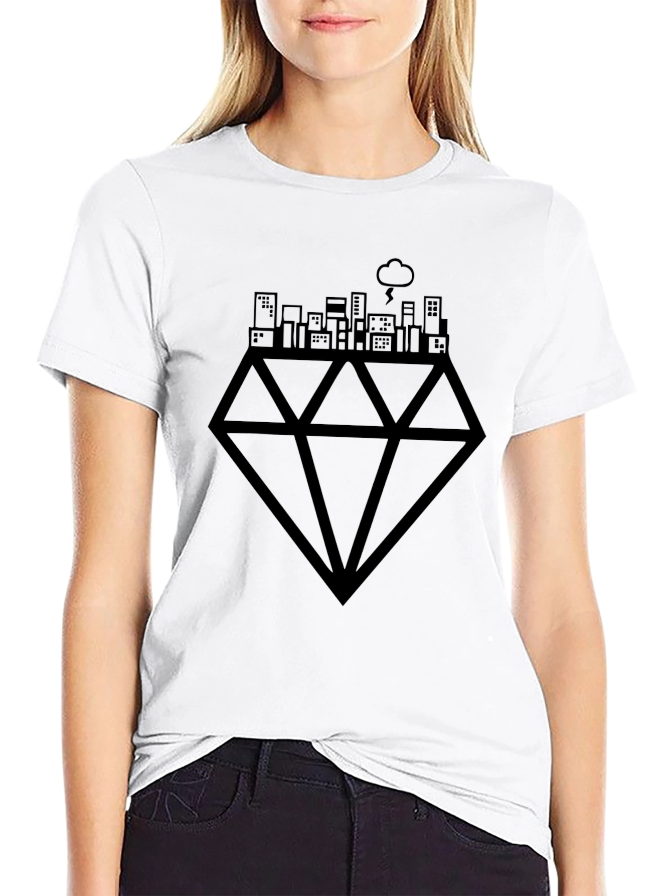 City Diamond Black T-Shirt