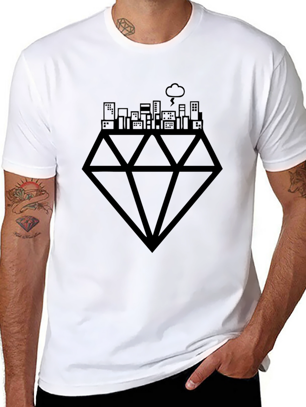 City Diamond Black T-Shirt