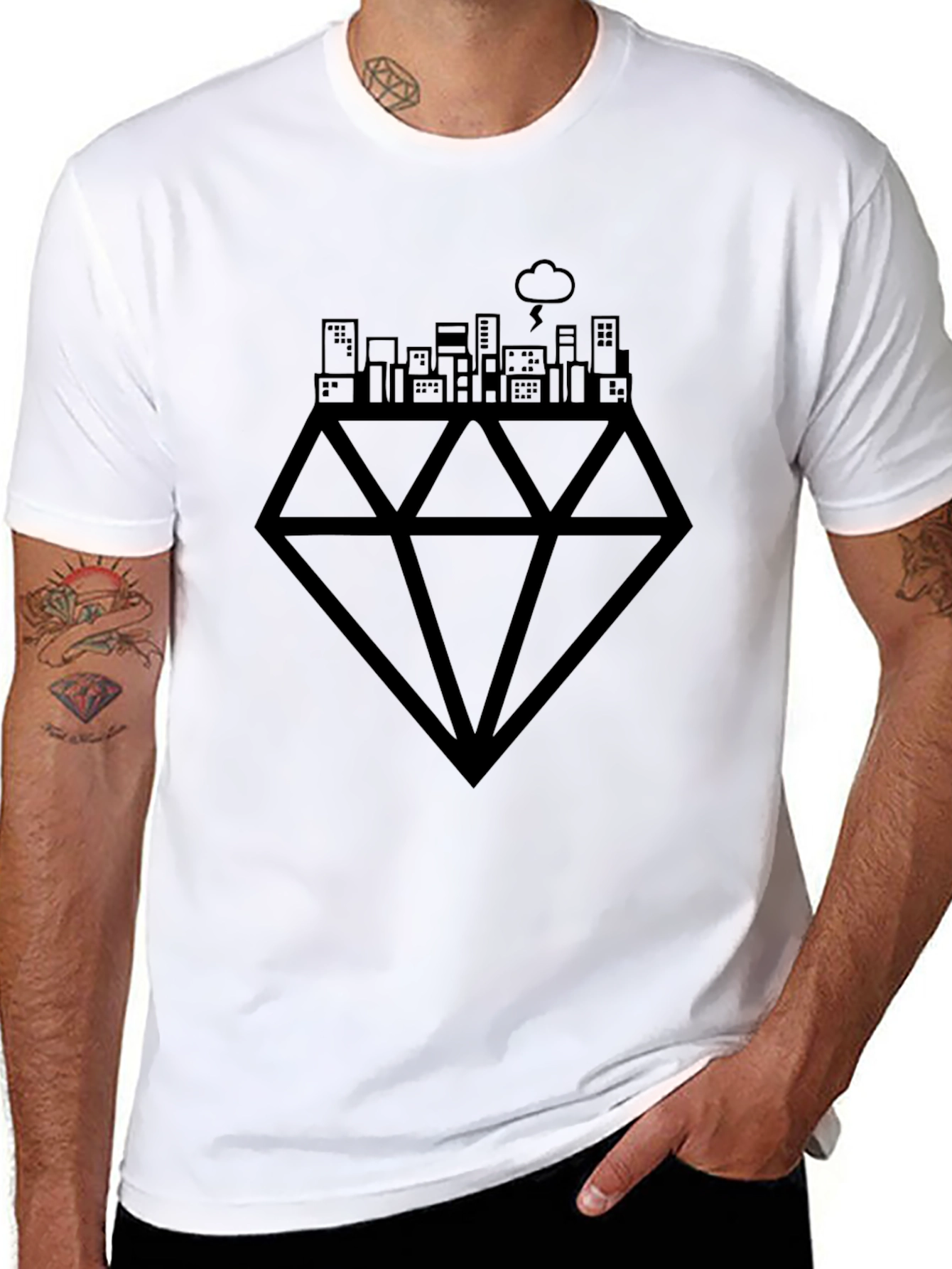City Diamond Black T-Shirt