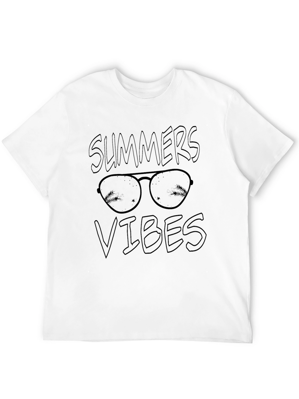 Summer Vibes Black Graphic T-Shirt