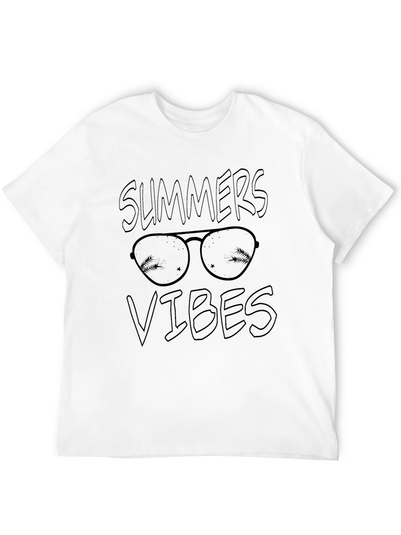 Summer Vibes Black Graphic T-Shirt
