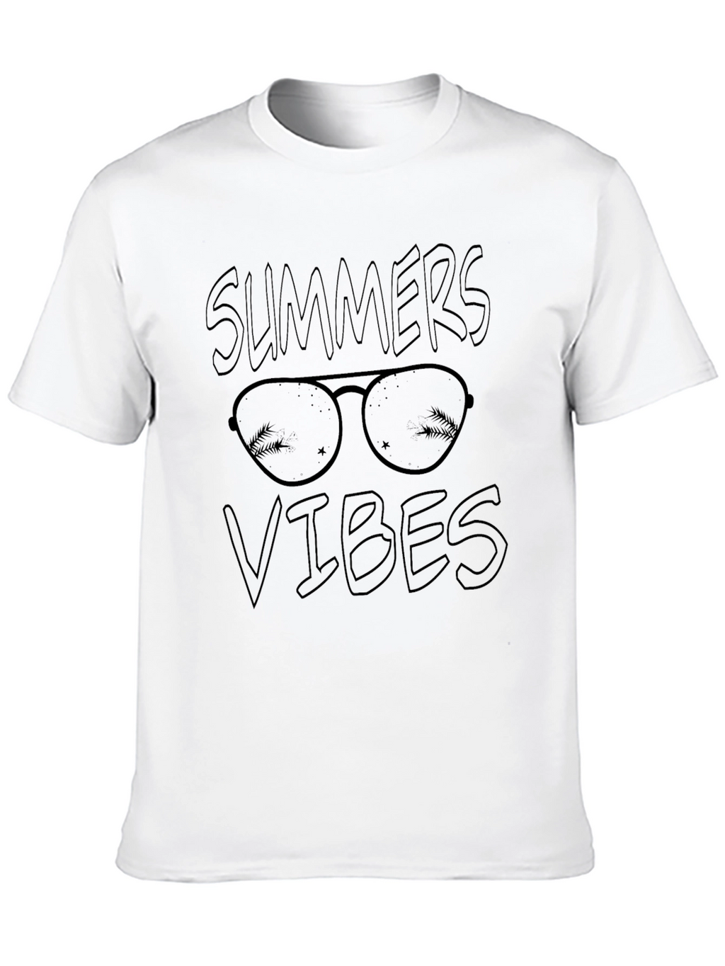 Summer Vibes Black Graphic T-Shirt