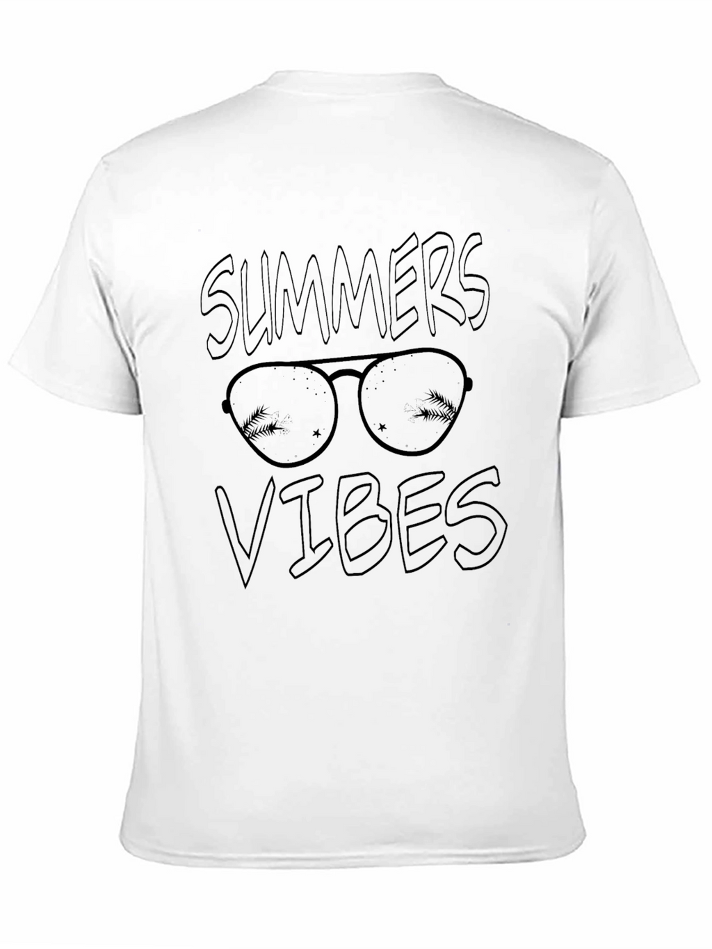 Summer Vibes Black Graphic T-Shirt