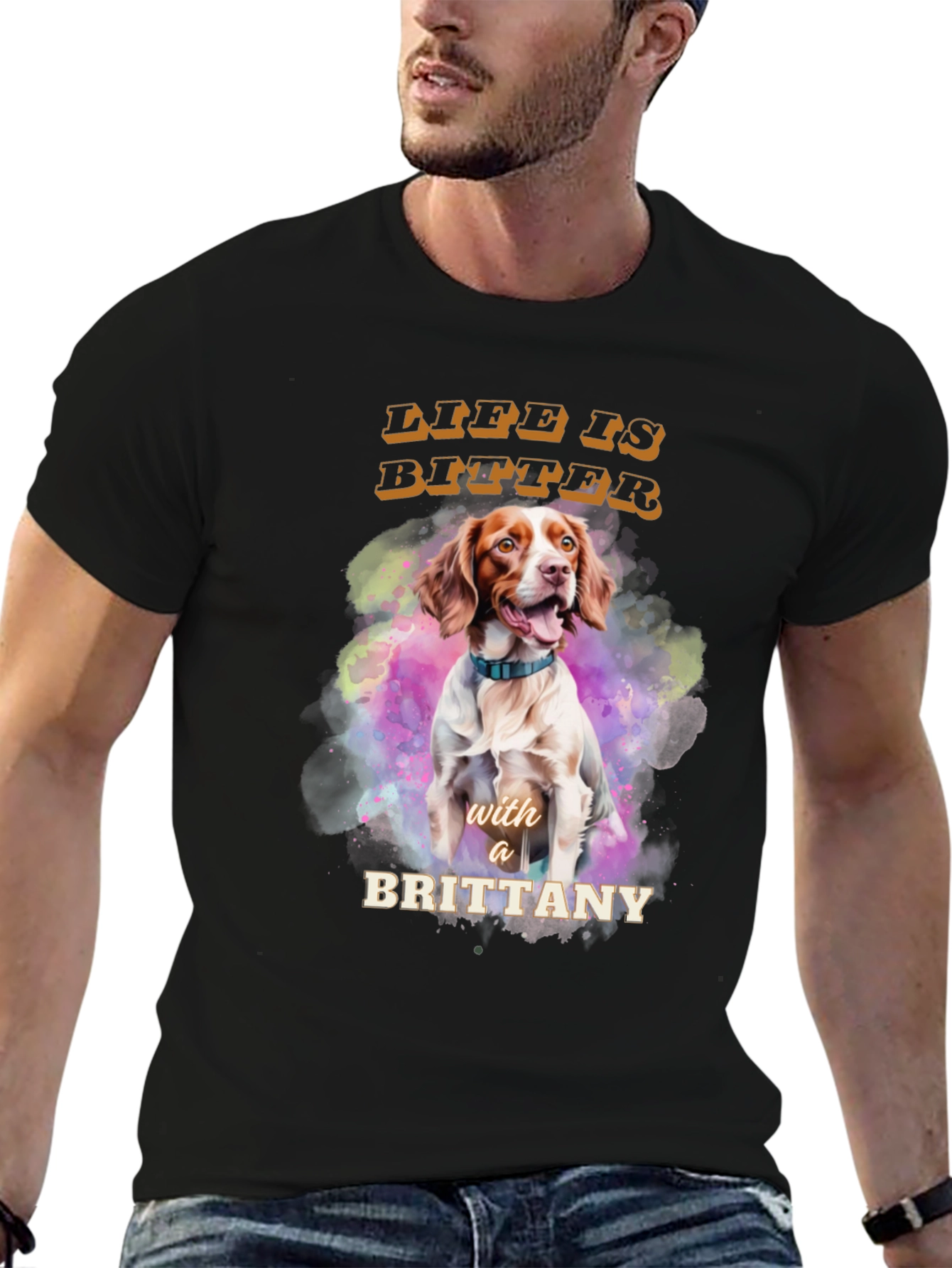 Brittany Dog T-Shirt - Life is Bitter Tee