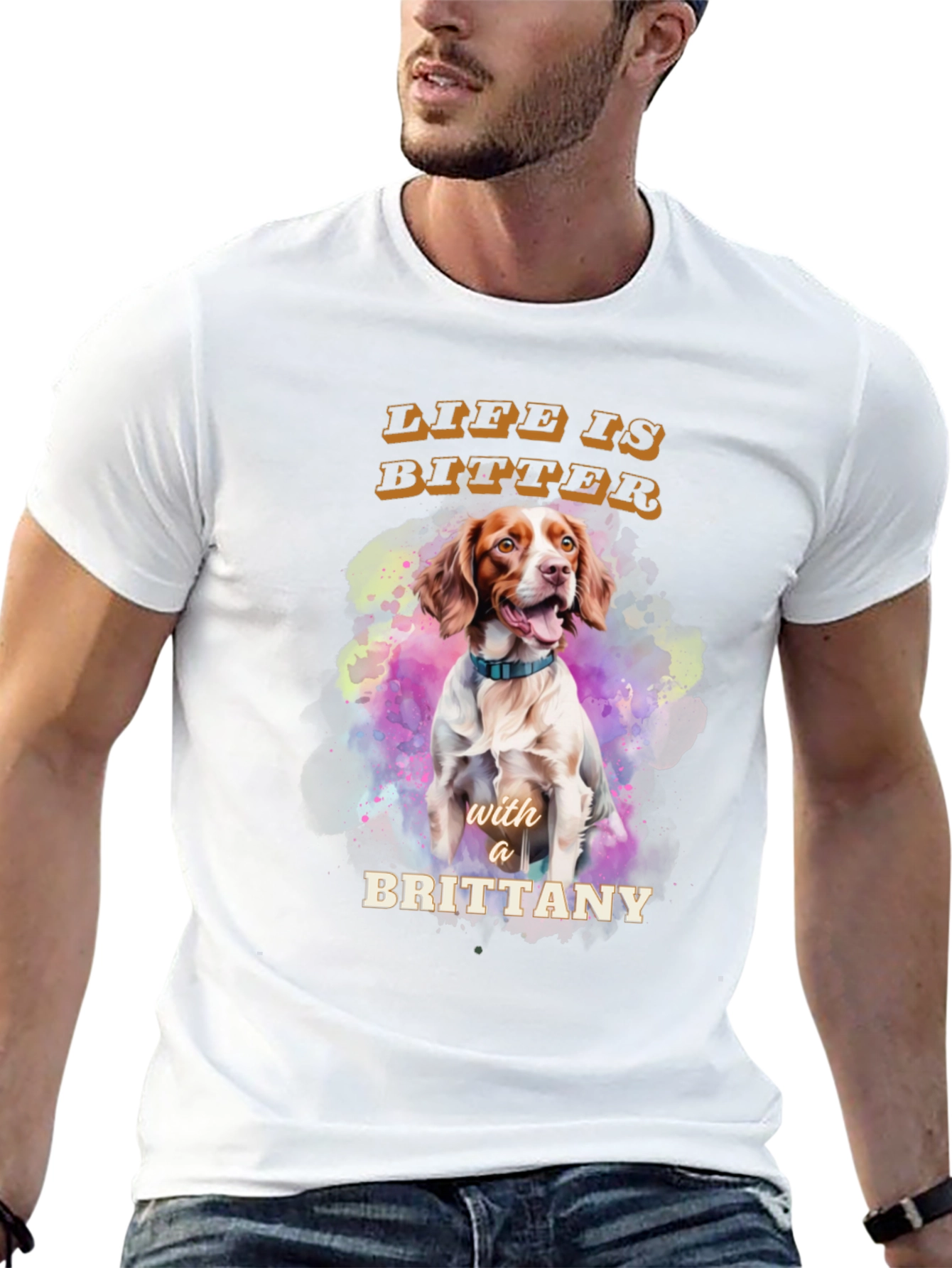 Brittany Dog T-Shirt - Life is Bitter Tee